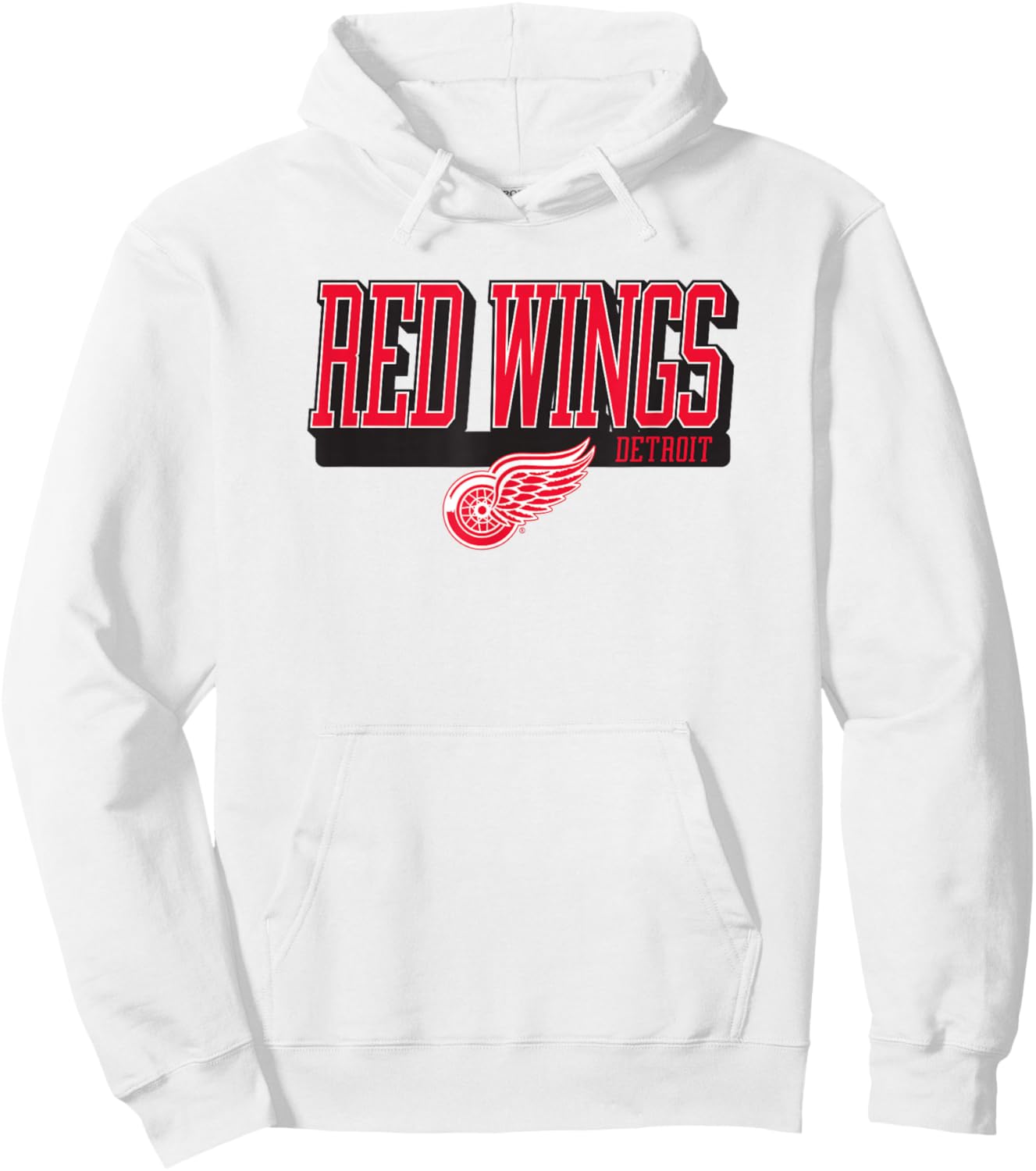 Detroit Red Wings Faceoff Gray Officially Licensed Hoodie - Hoodie | White