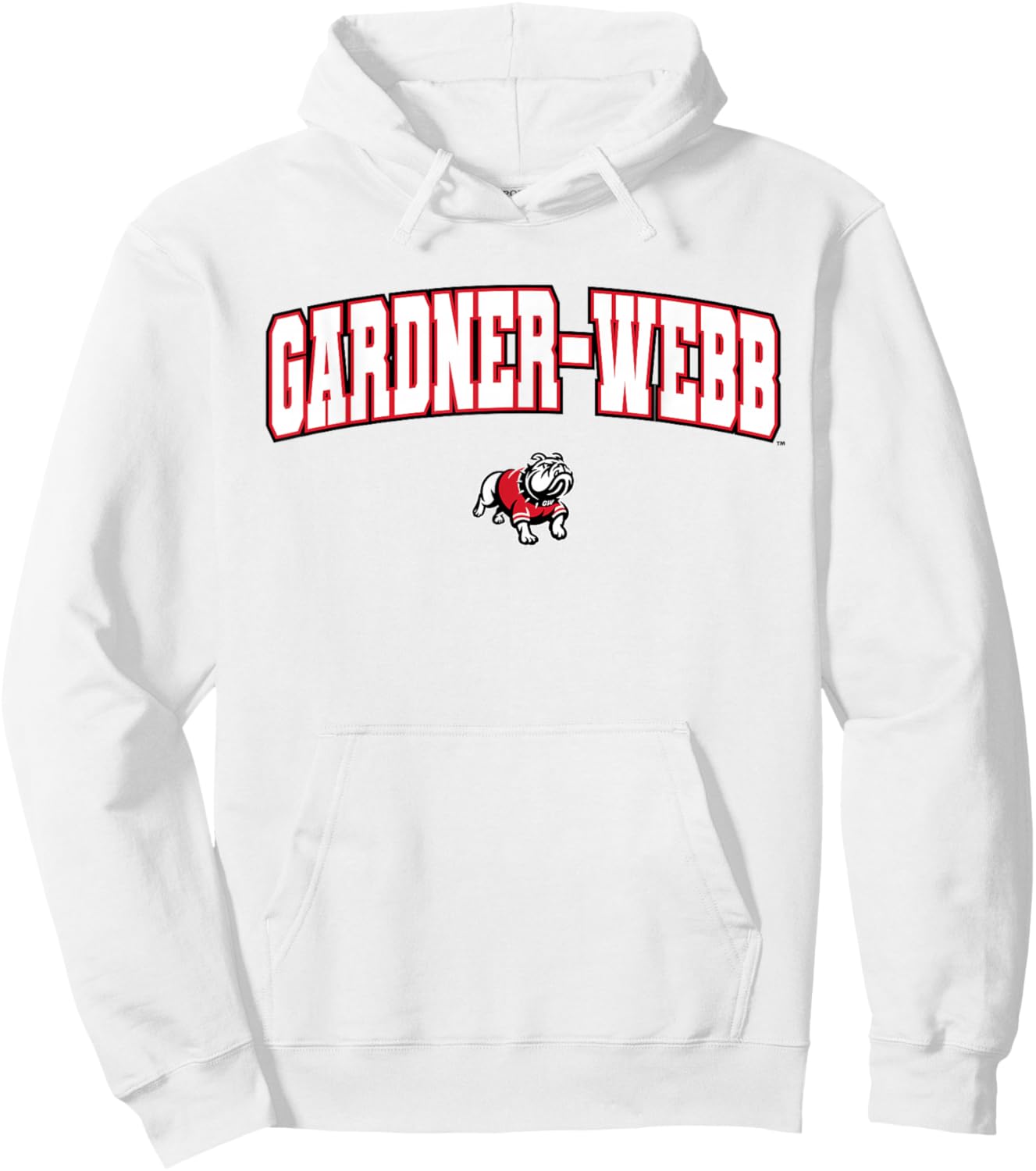 Gardner-Webb University GWU Bulldogs Arch Logo Hoodie - Hoodie | White