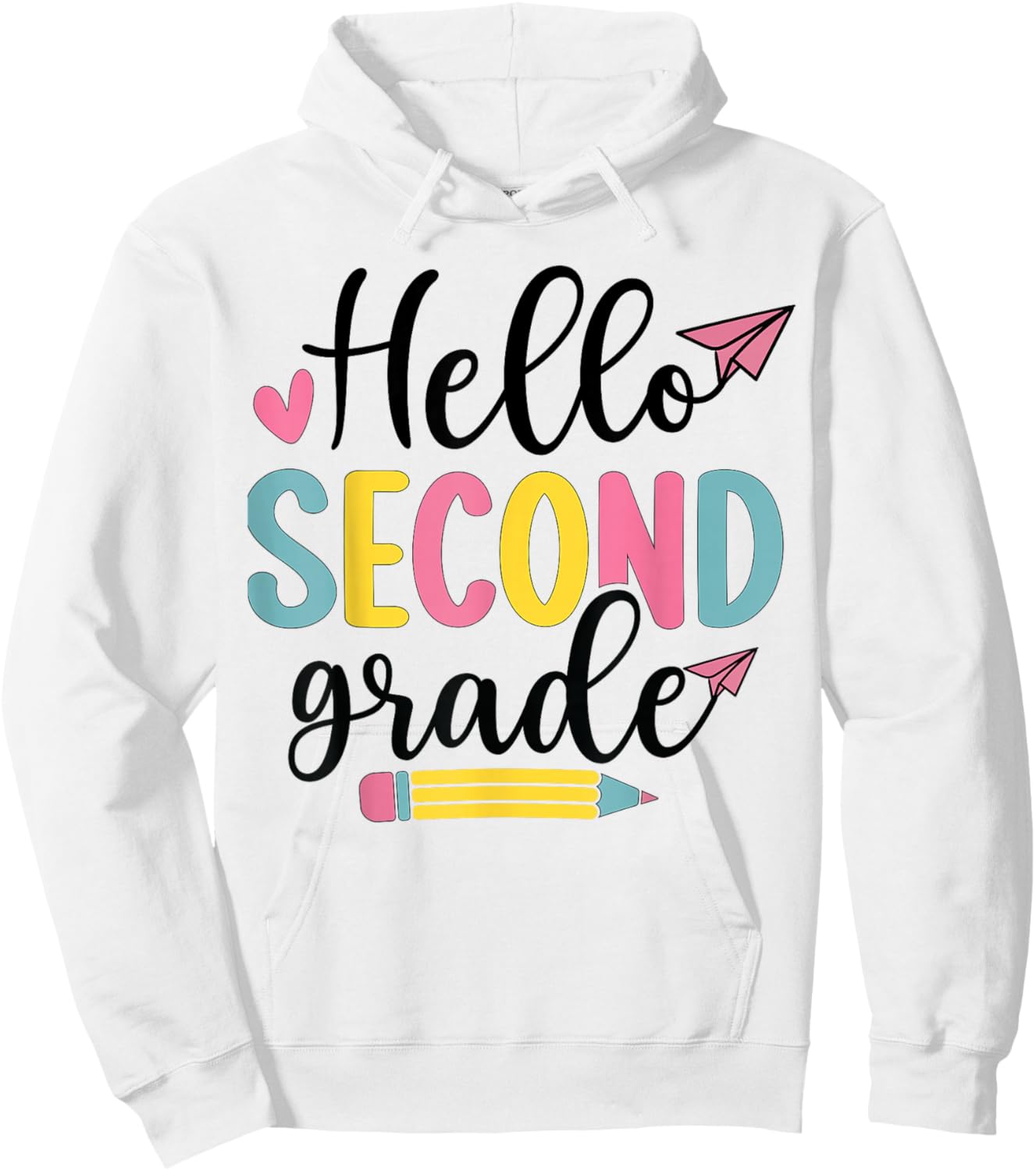 Hello Second Grade Back to School 2nd Grade Teacher Student Hoodie - Hoodie | White