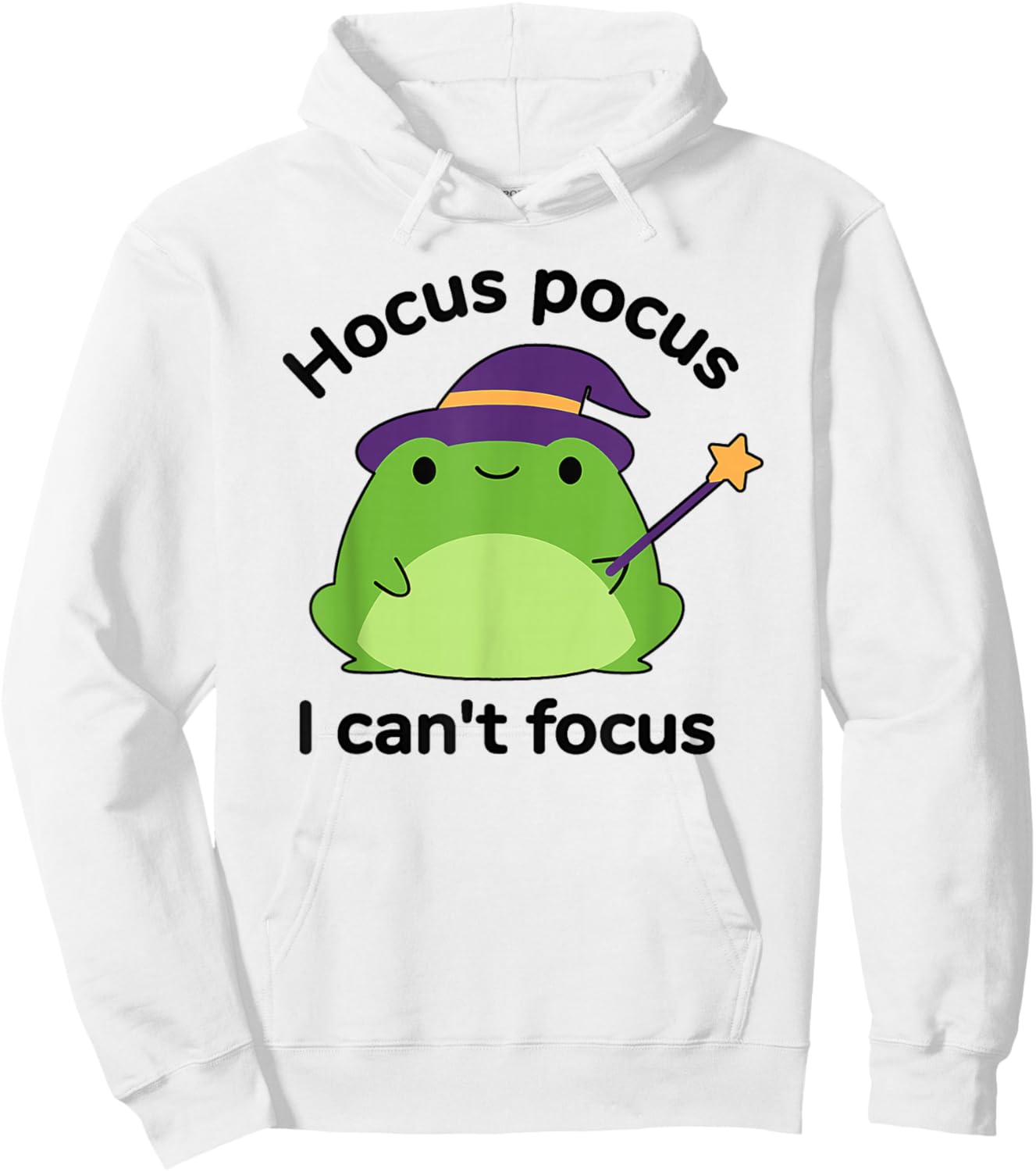 Humour ADHD Hyperactivity Disorder Hocus Pocus I Cant Focus Hoodie - Hoodie | White