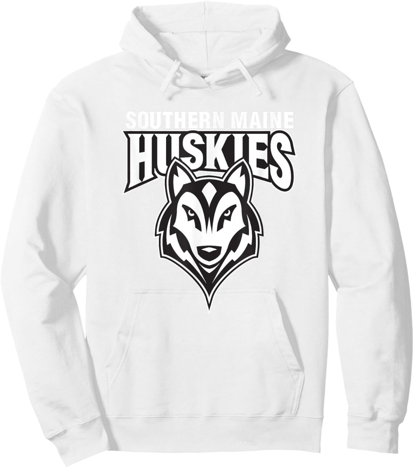 University of Southern Maine USM Huskies Head Logo Hoodie - Hoodie | White
