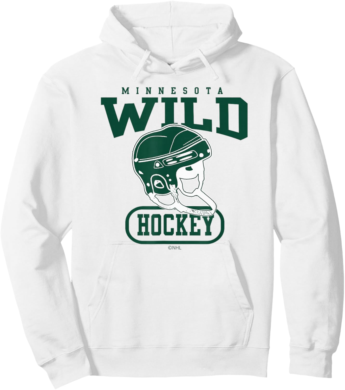 Minnesota Wild Helmet Gray NHL Officially Licensed Hoodie - Hoodie | White