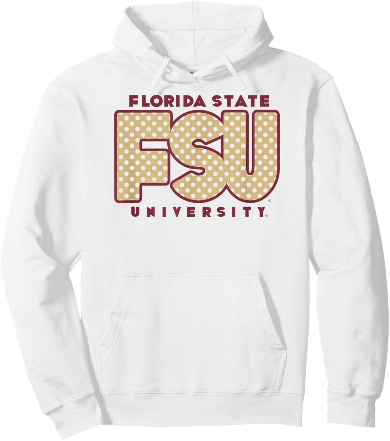 Florida State Seminoles Polka Dots White Officially Licensed Hoodie - Hoodie | White