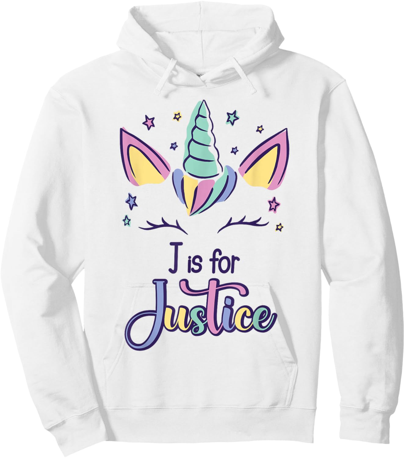 First Name Justice Personalized J Is For Justice Hoodie - Hoodie | White