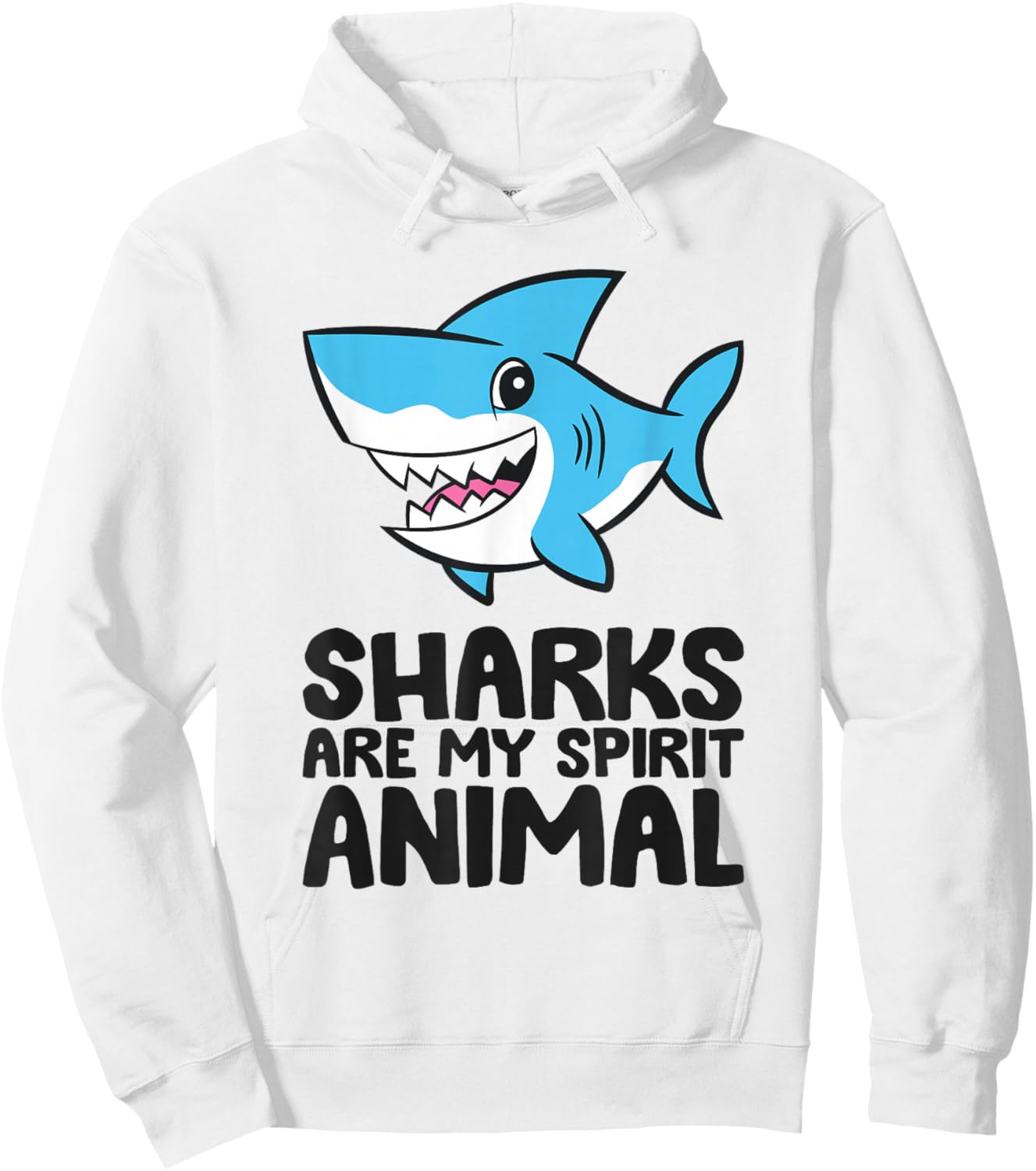 Funny Shark Lover Sharks Are My Spirit Animal Hoodie - Hoodie | White