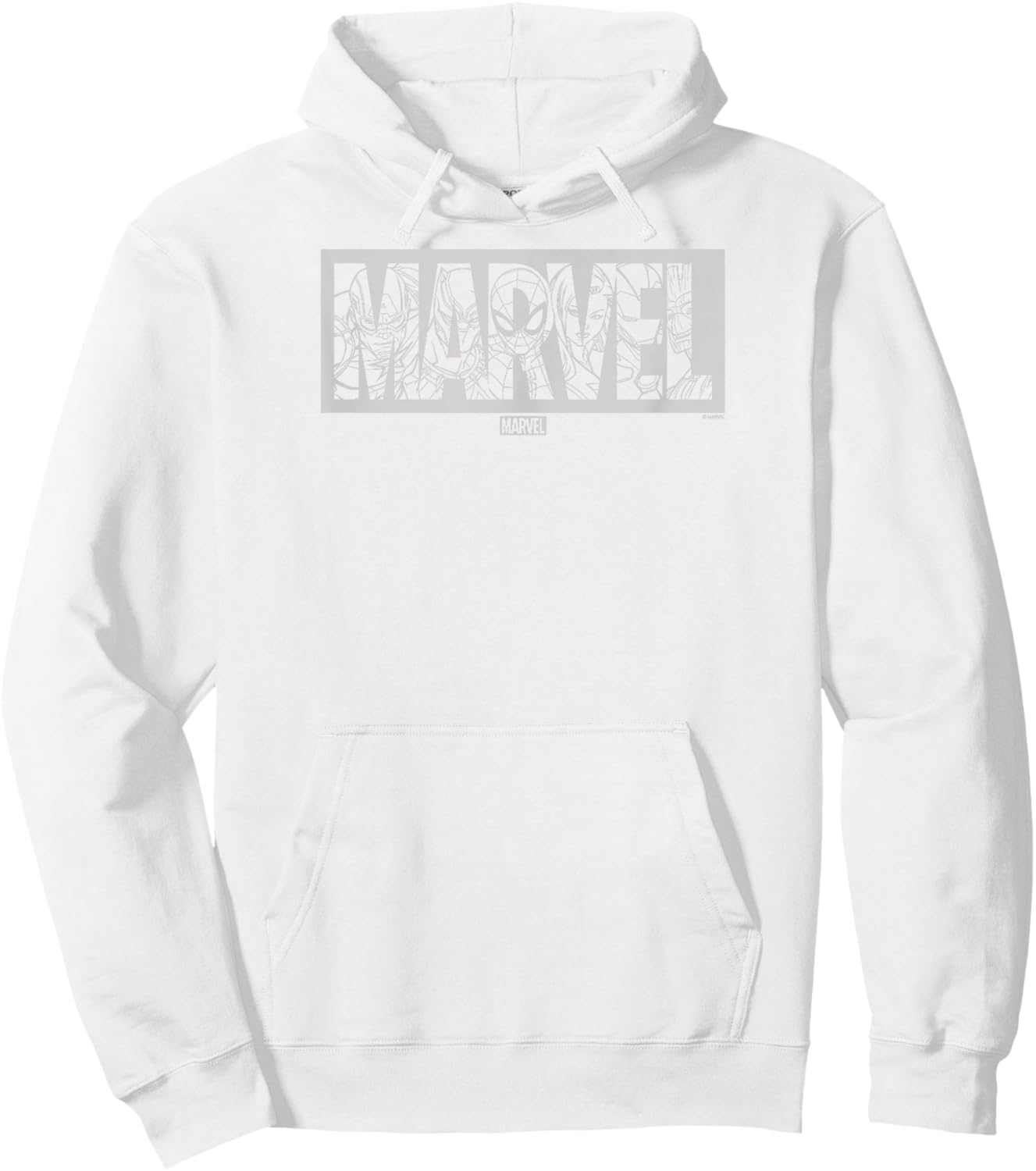 Marvel - Light Monochrome Logo Hoodie - Hoodie | White