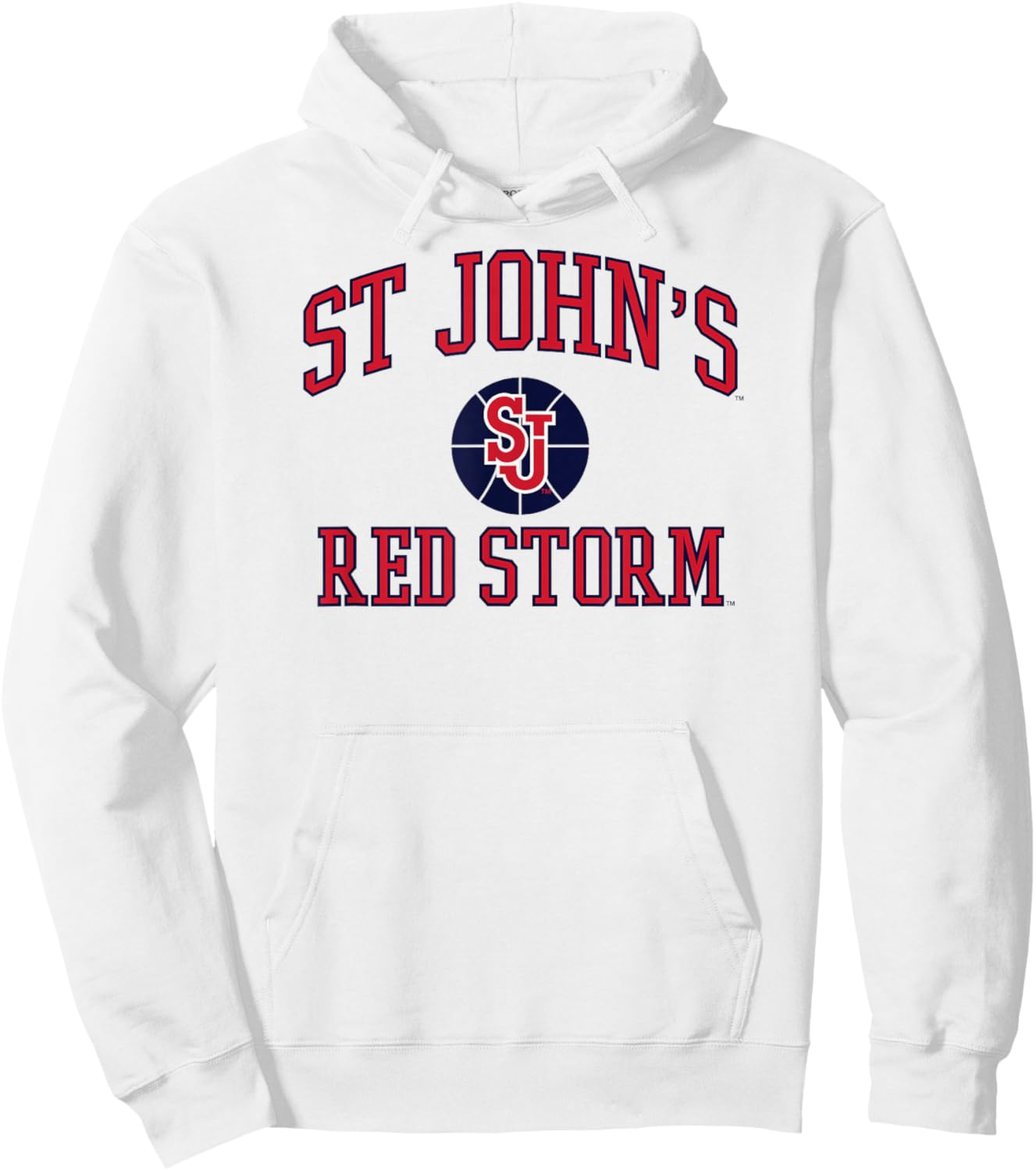 St. John's Red Storm Basketball Screen Gray Hoodie - Hoodie | White