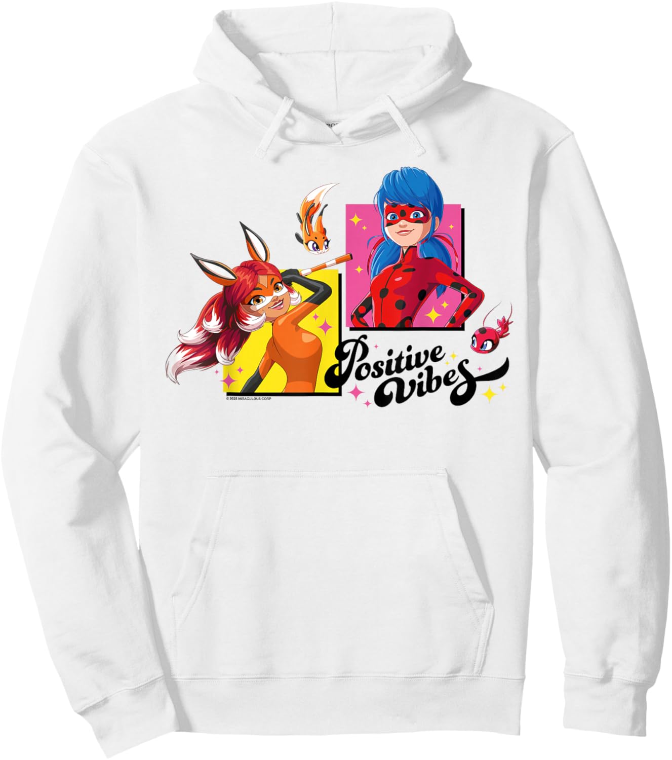 Positive Vibes & Rena Rouge Hoodie - Hoodie | White