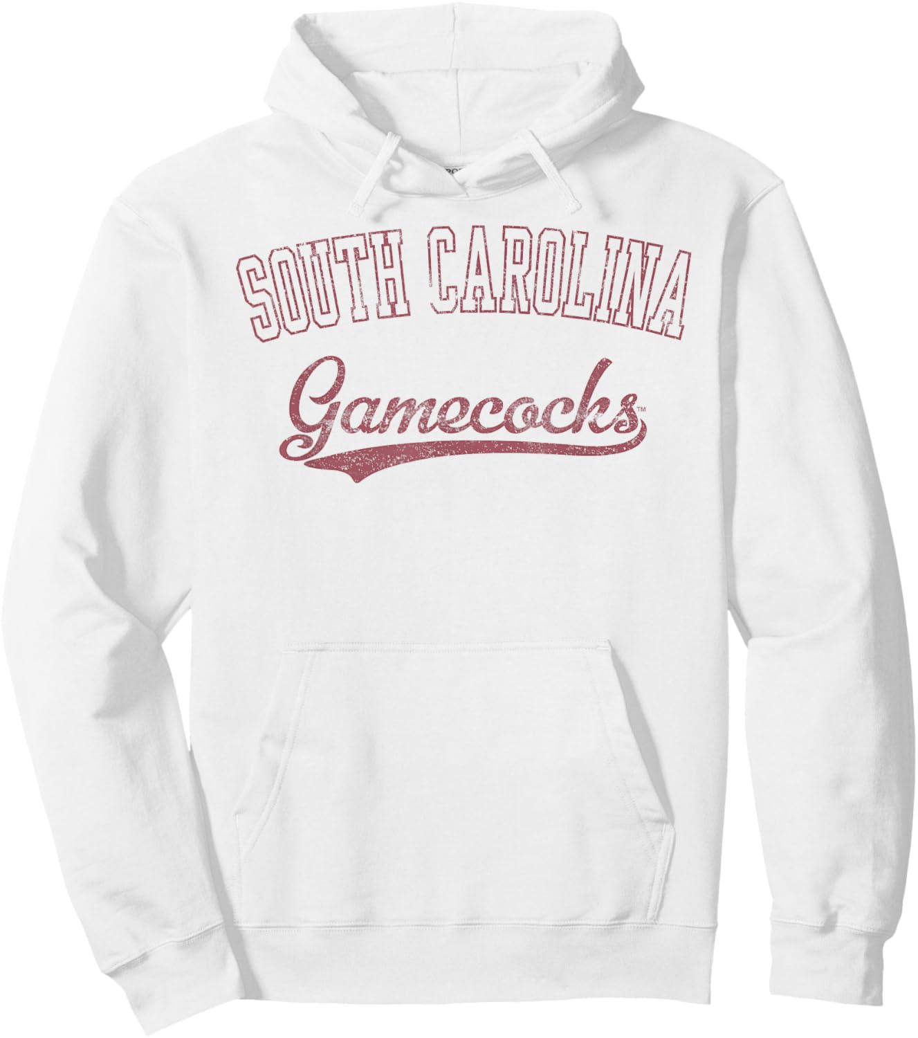 South Carolina Gamecocks Vintage Cursive Officially Licensed Hoodie - Hoodie | White