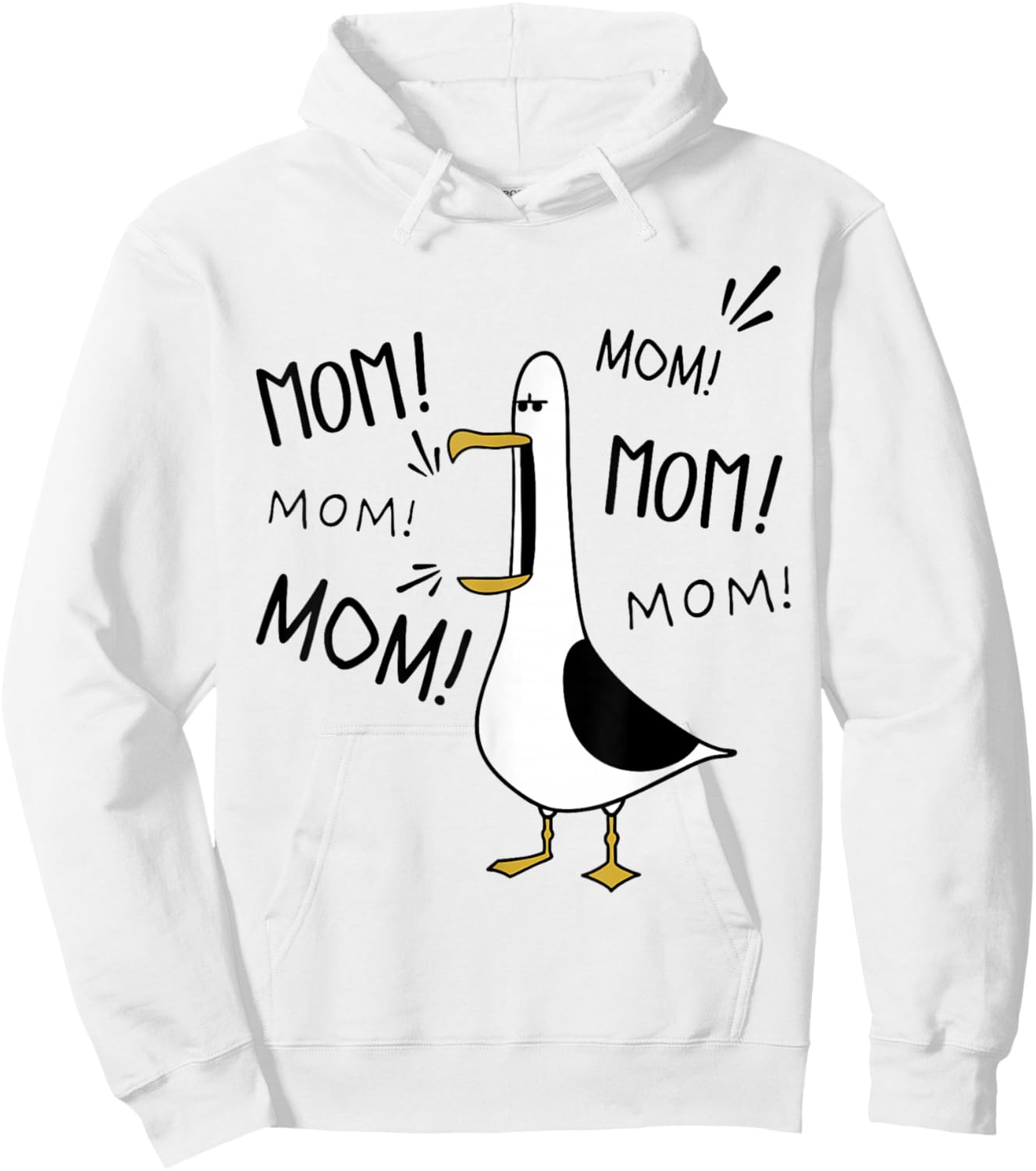 Mom Seagull Funny Mama Seagulls Mothers Day Humor Hoodie - Hoodie | White