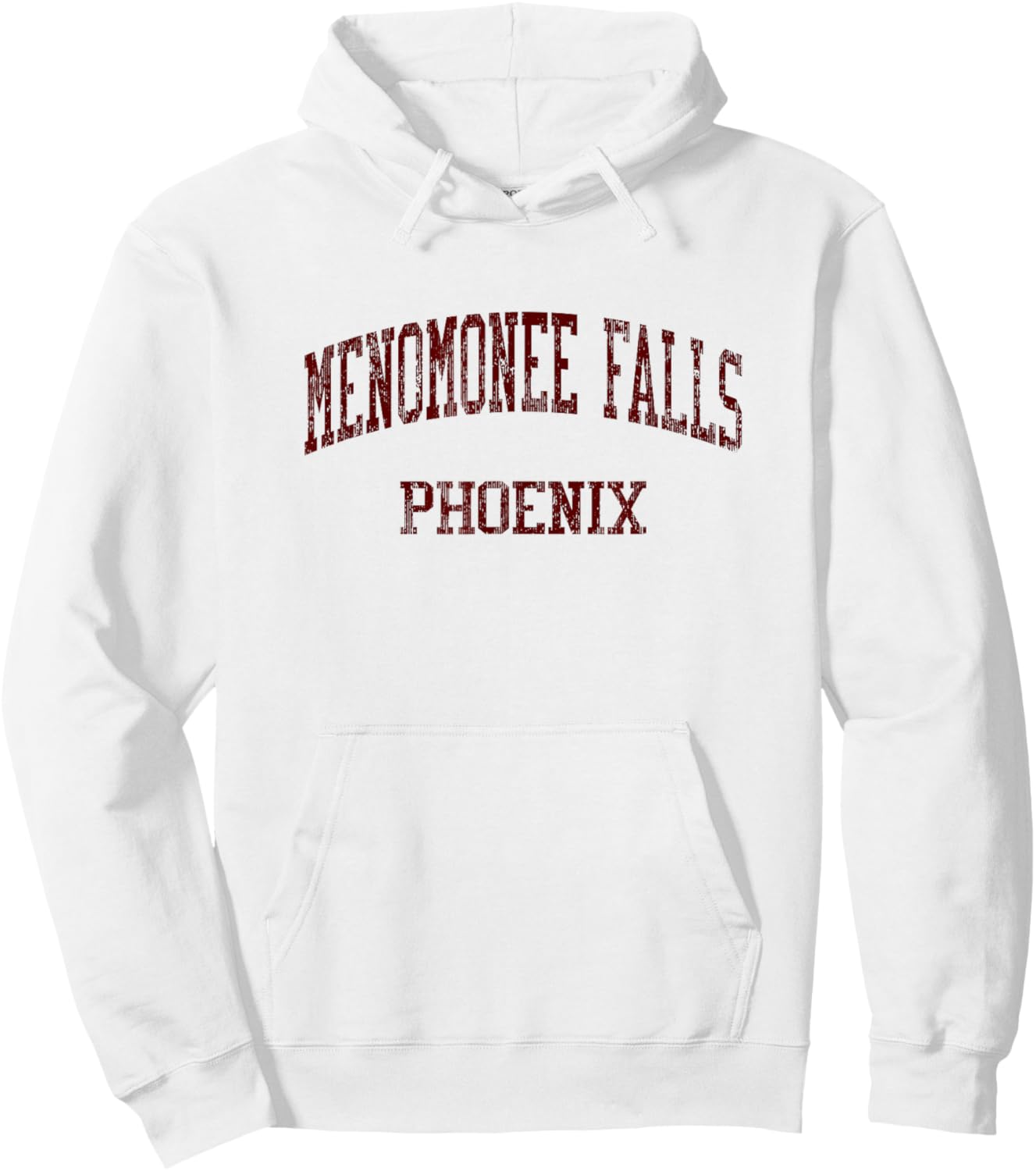 Menomonee Falls High School HS Menomonee Falls WI Vintage Sp Hoodie - Hoodie | White