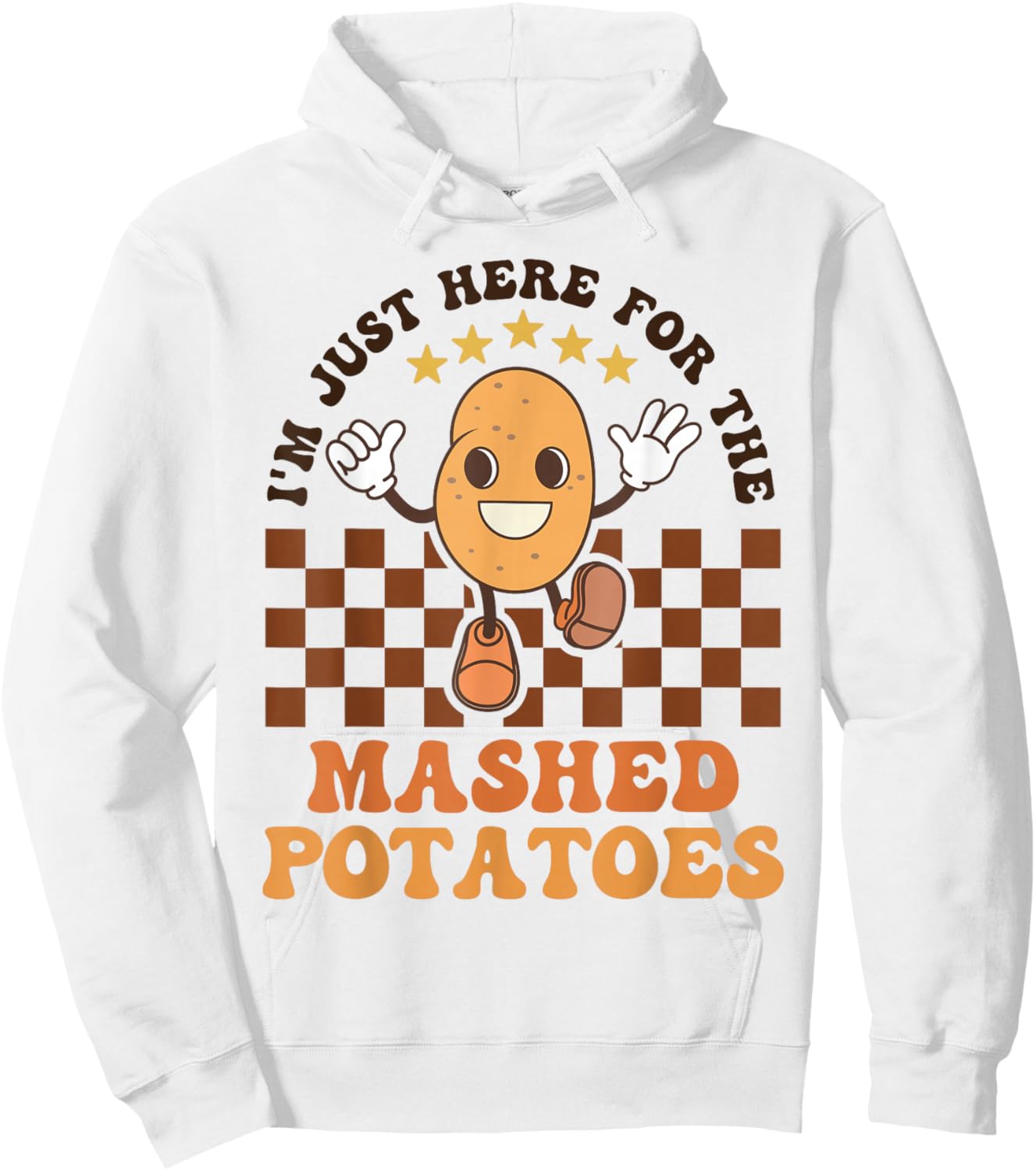 I'm Just Here For The Mashed Potatoes Funny Food Love Kids Hoodie - Hoodie | White