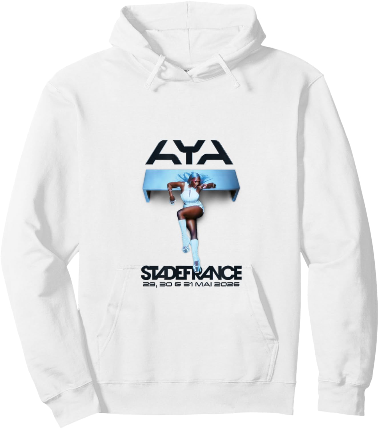 Aya Nakamura Merch Officiel Tournée Stade de France 2026 Hoodie - Hoodie | White