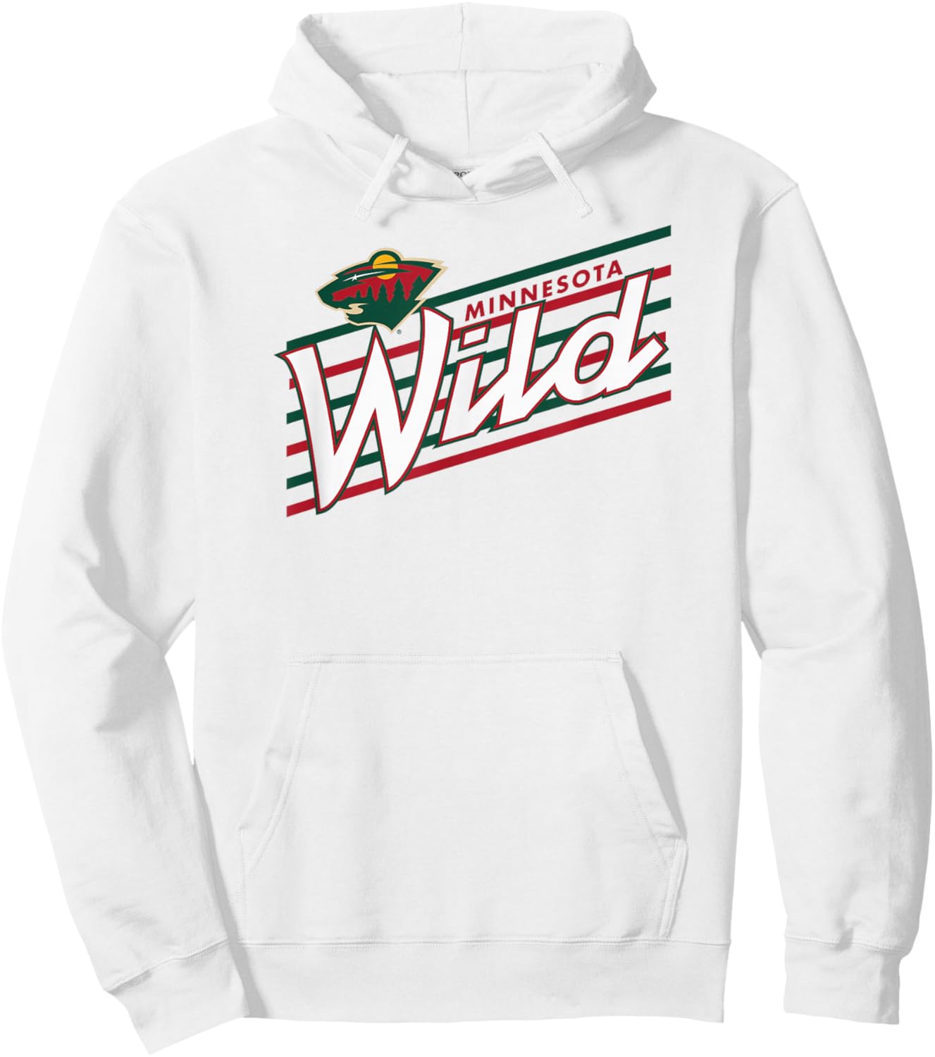 Minnesota Wild Retro Performer Gray Officially Licensed Hoodie - Hoodie | White