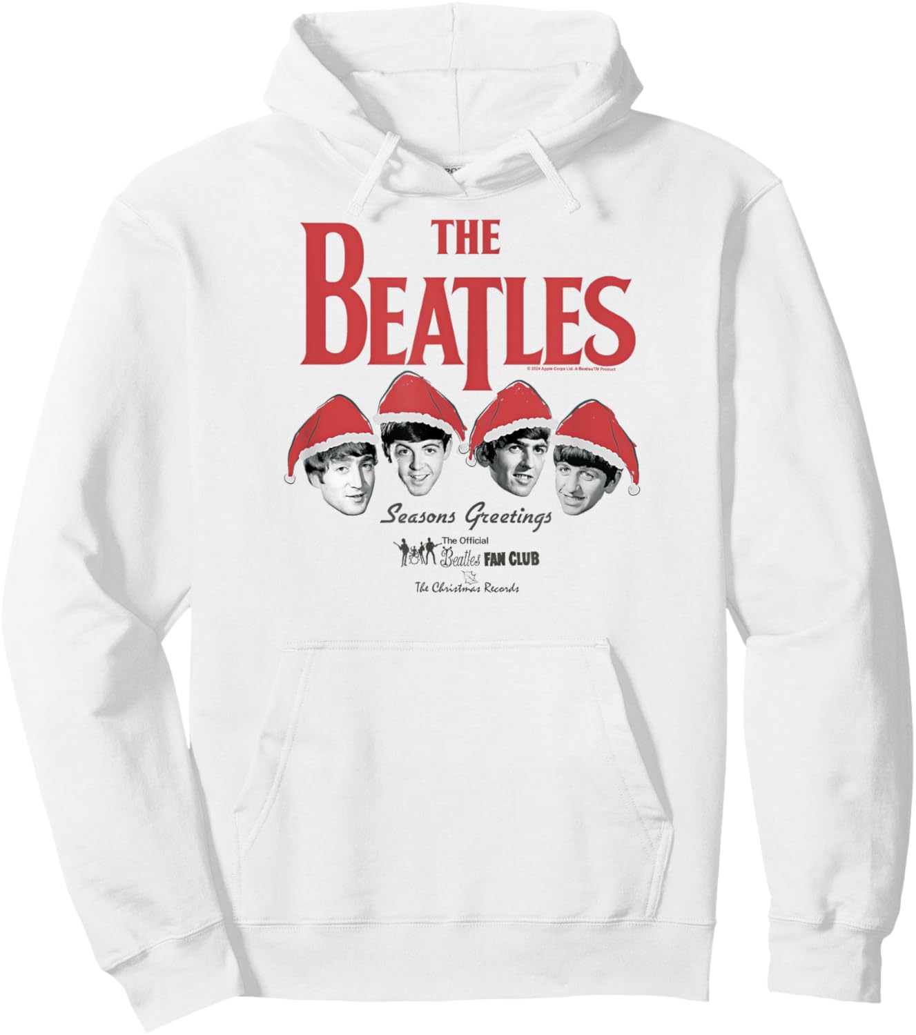 The Beatles - Seasons Greetings Christmas Records Hoodie - Hoodie | White