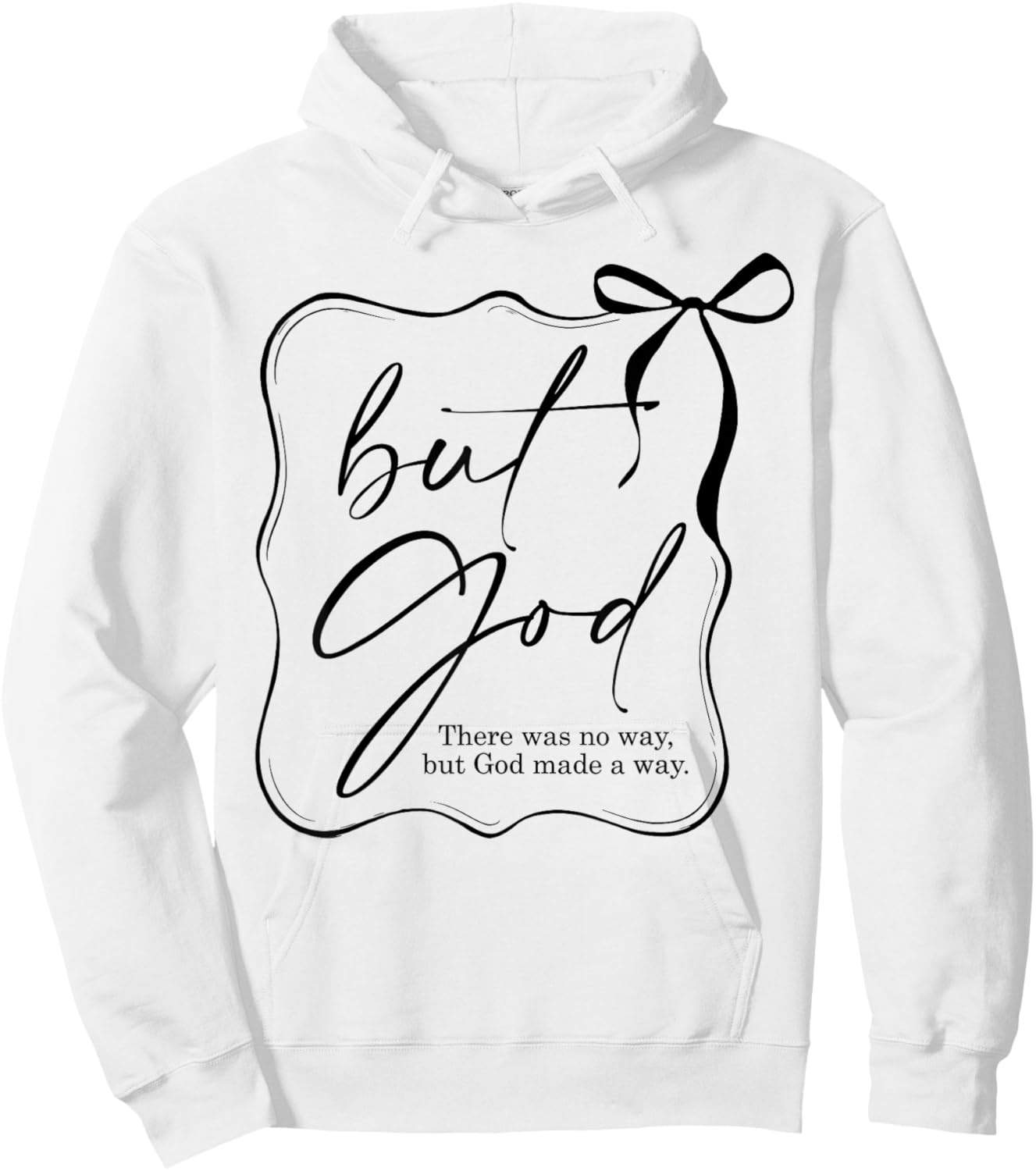 But God Coquette Religious Christian Bible Verse Hoodie - Hoodie | White
