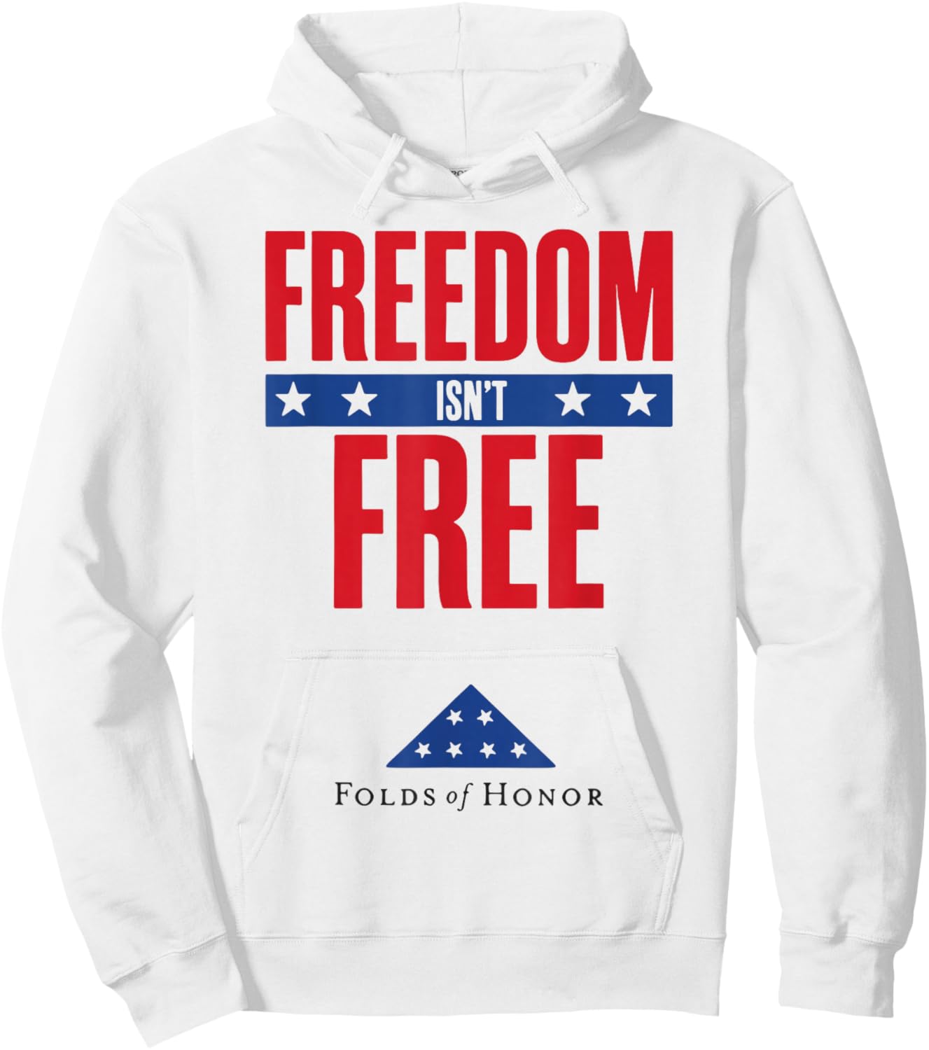 Freedom Isn't Free Folds of Honor Hoodie - Hoodie | White