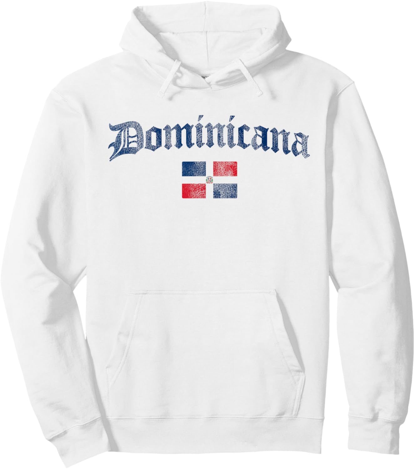 Retro Dominicana Dominican Republic Flag Women Girls Hoodie - Hoodie | White