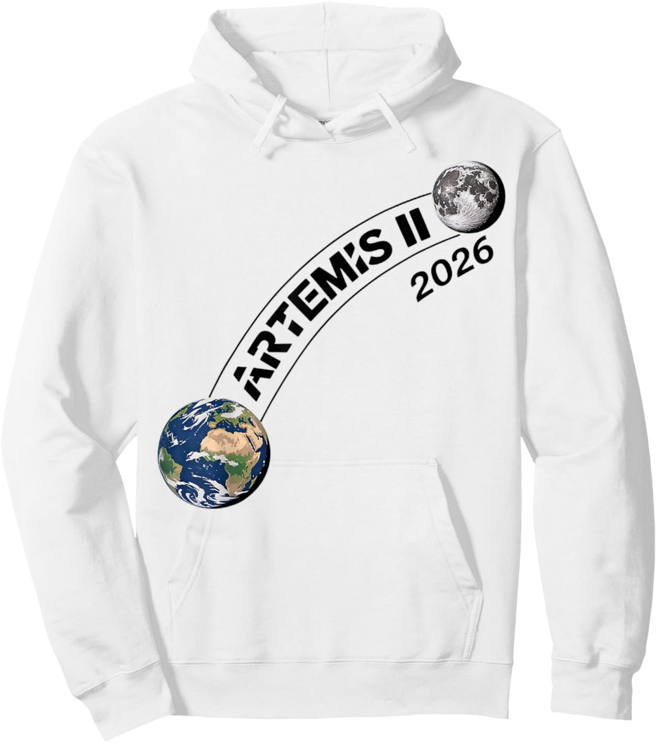 Artemis II Launch to The Moon 2026 Hoodie - Hoodie | White