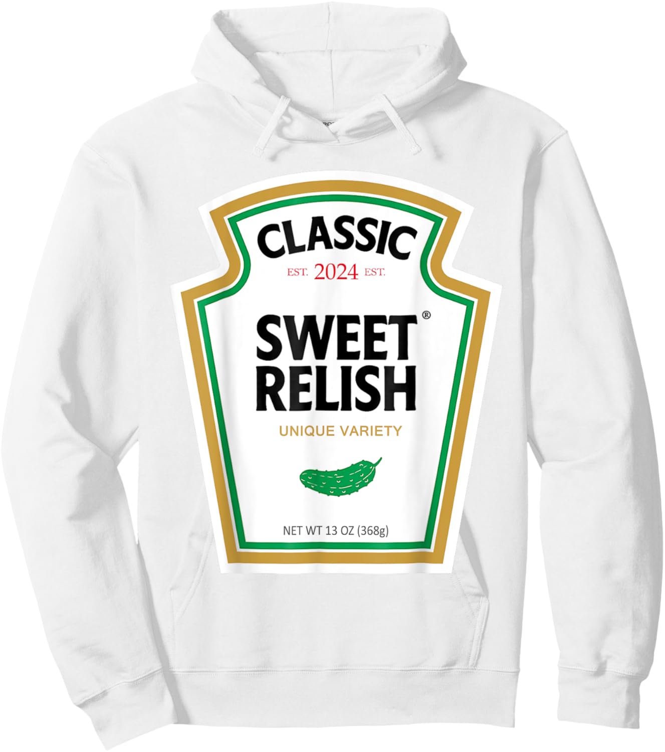 Sweet Relish DIY Halloween Condiment Green Pickle Hoodie - Hoodie | White
