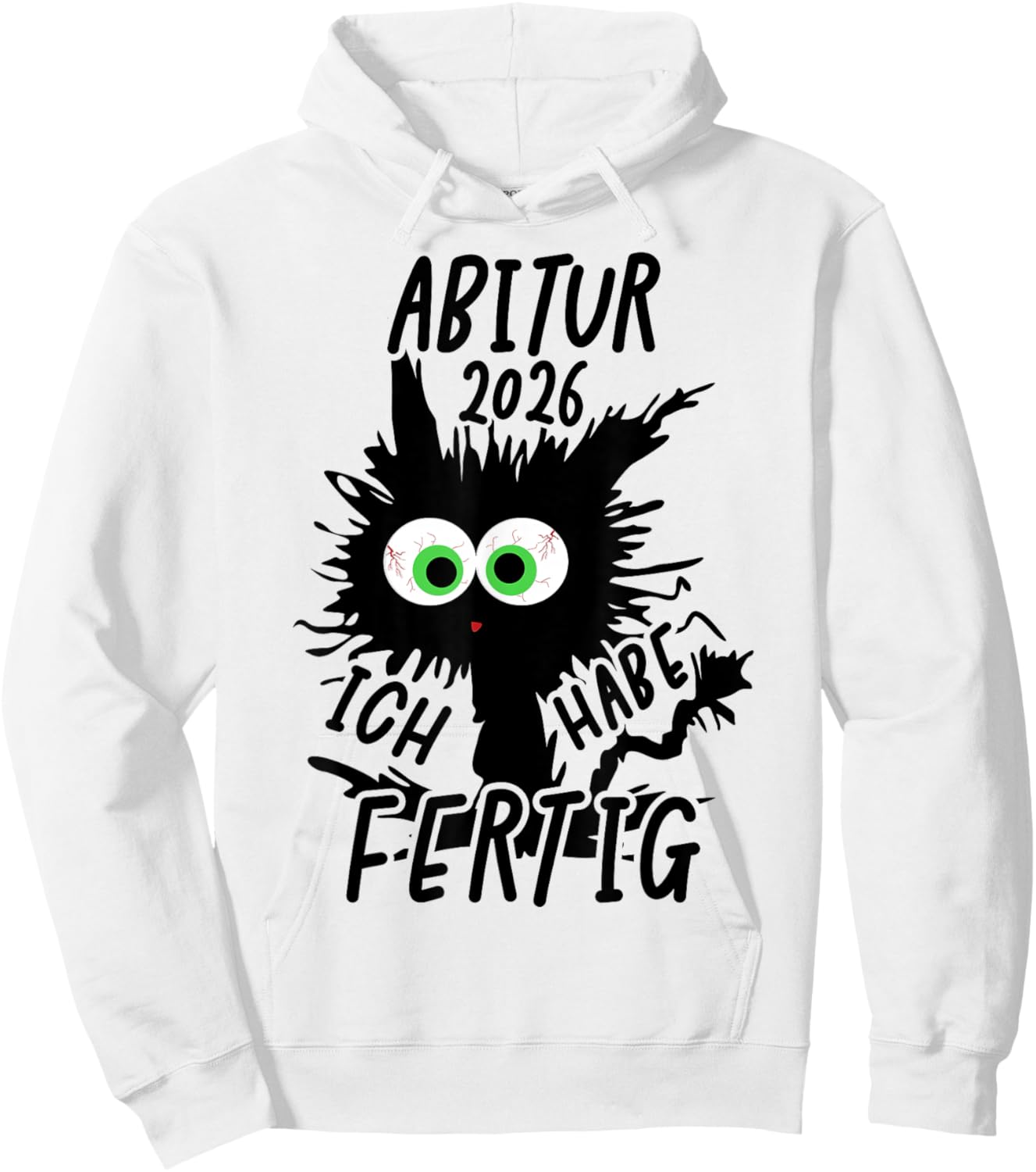 Abitur 2026 with German Text "Ich Habe Fertig" Hoodie - Hoodie | White