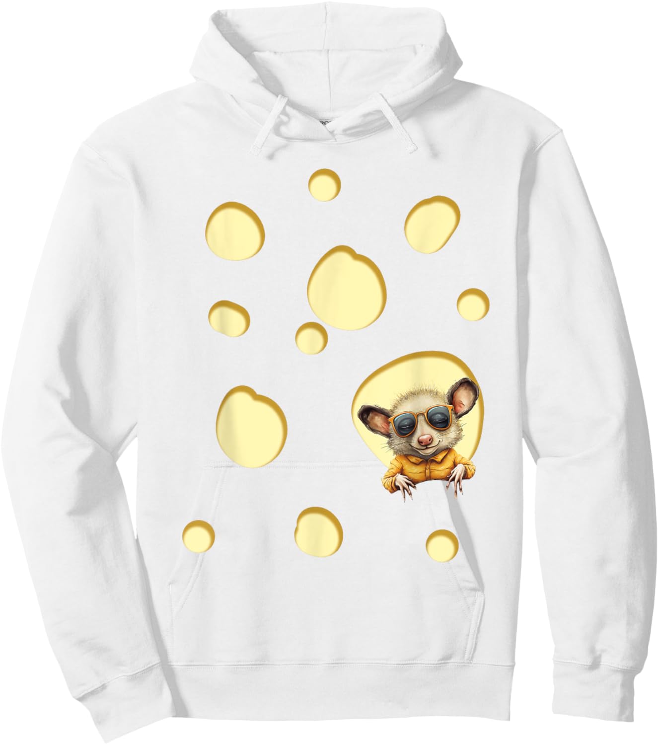 Swiss Cheese Costume Hoodie - Hoodie | White