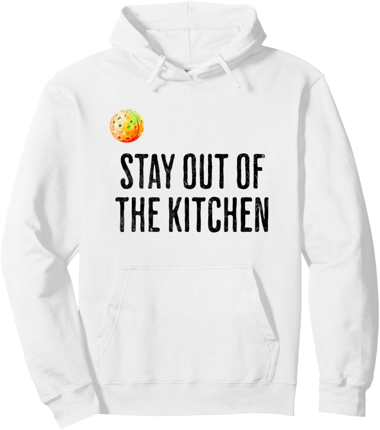 Funny Pickleball Men Women Stay Out of the Kitchen Player Hoodie - Hoodie | White