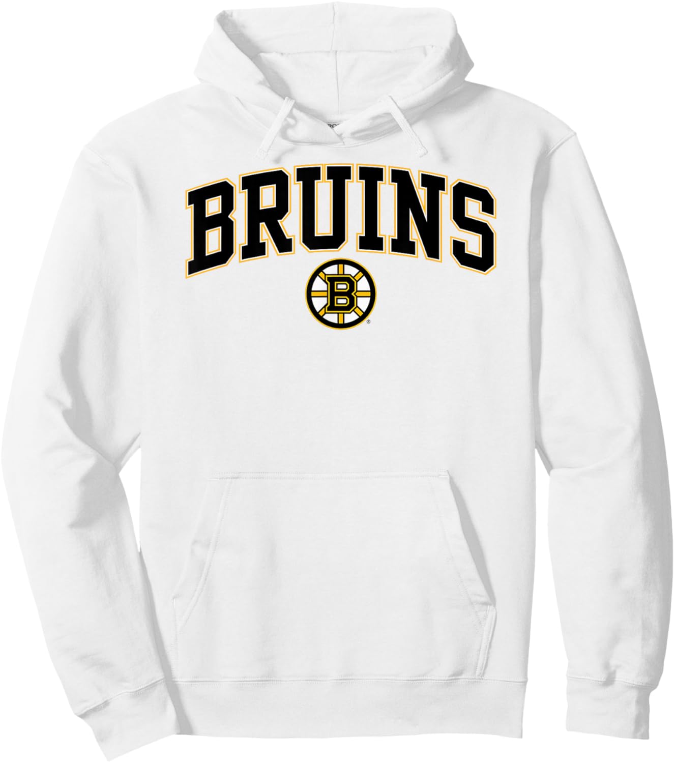 Boston Bruins Arch Over Gray Officially Licensed Hoodie - Hoodie | White