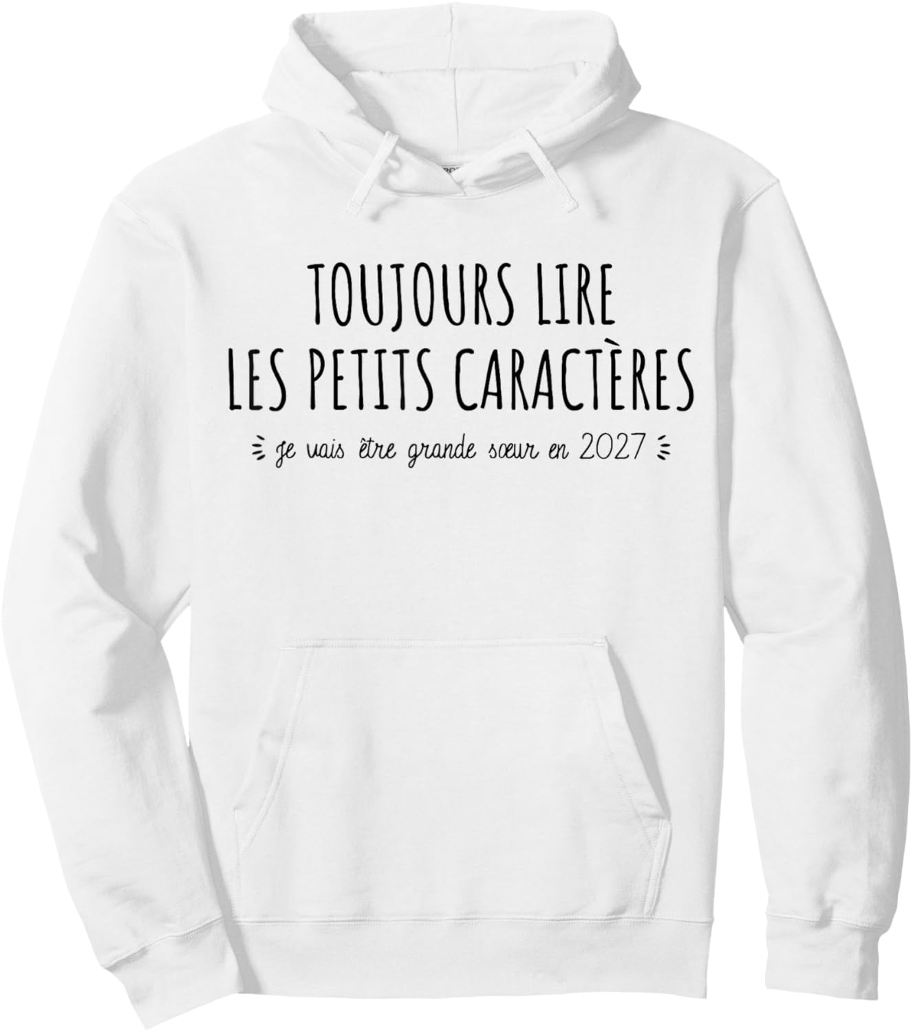 Je Vais Être Grande Sœur 2027 Annonce Future Grande Sœur Hoodie - Hoodie | White