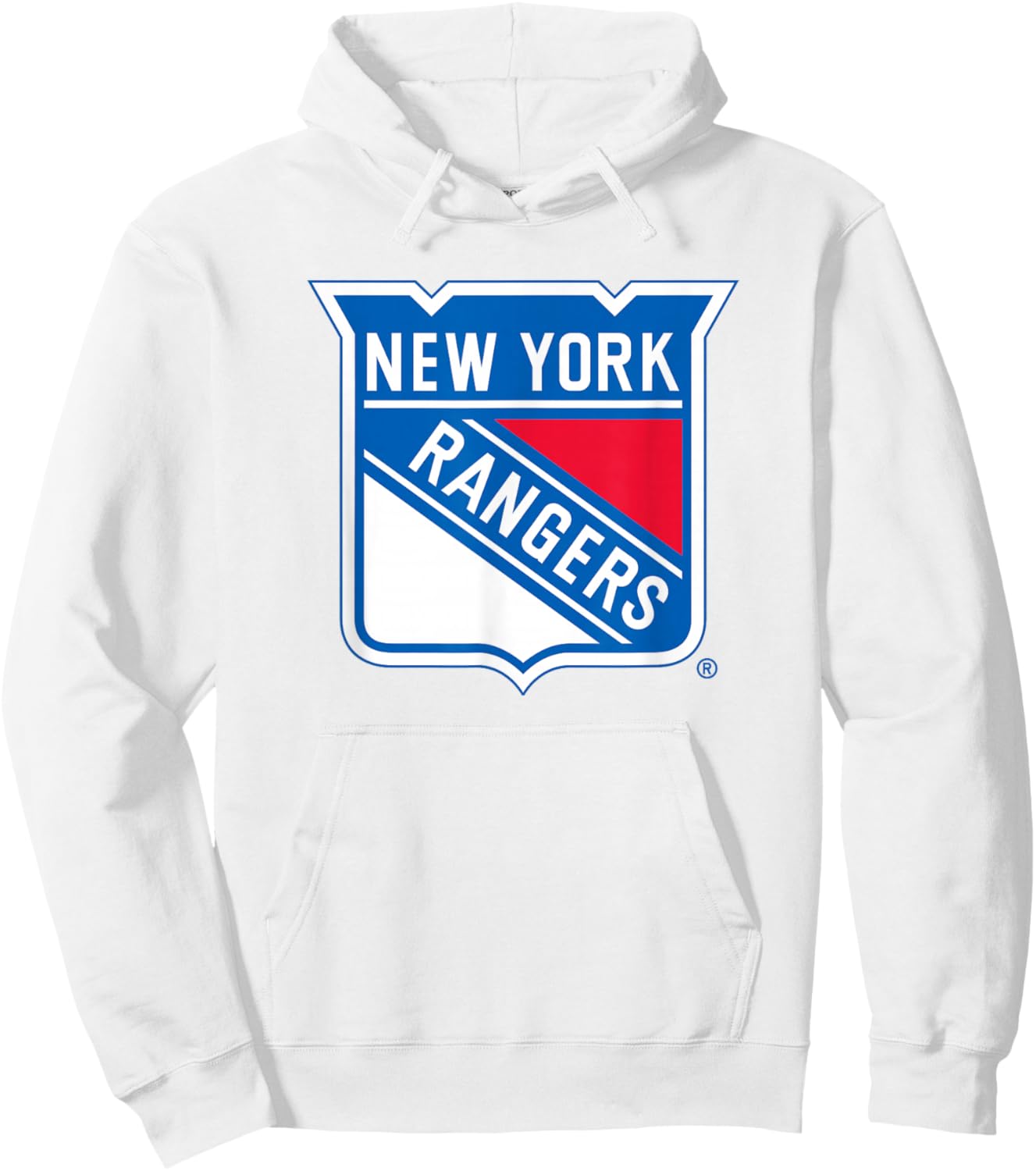 New York Rangers Icon Gray Officially Licensed Hoodie - Hoodie | White