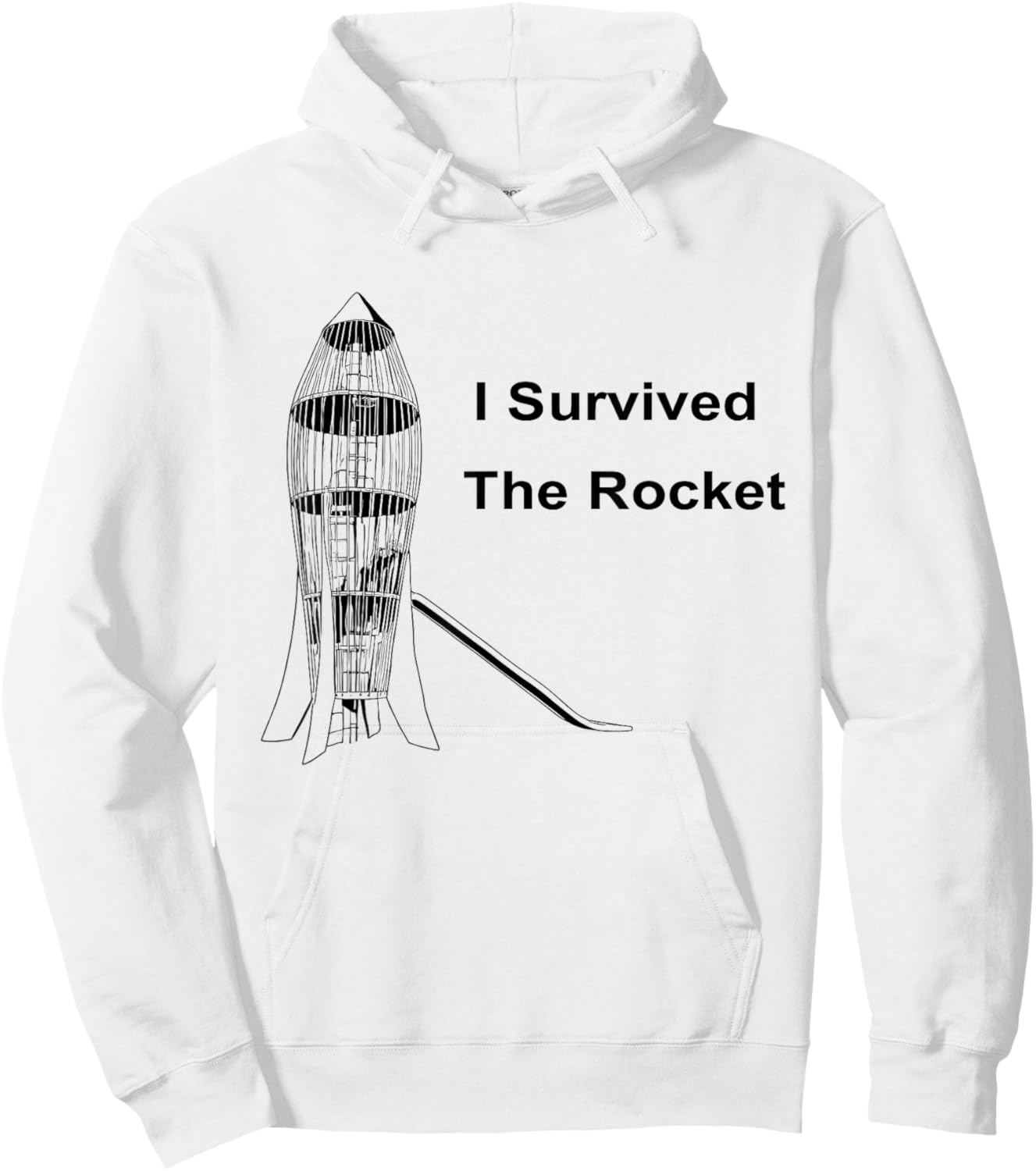 I Survived The Rocket Funny Meme Gamer Adults Jokes Hoodie - Hoodie | White