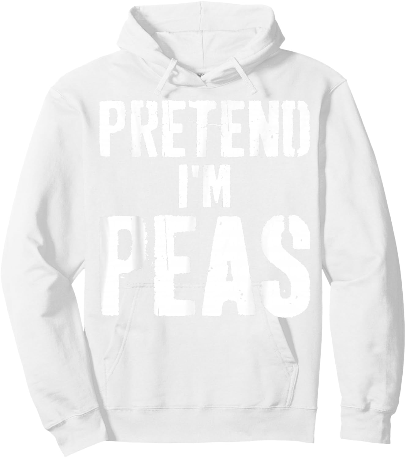 Lazy Easy Halloween Costume Pretend I'm Peas Hoodie - Hoodie | White