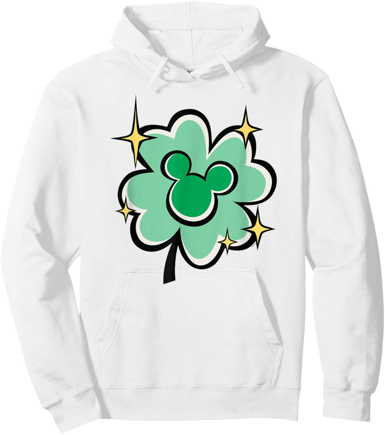 Disney St. Patrick's Day Mickey Mouse Lucky Four-Leaf Clover Hoodie - Hoodie | White