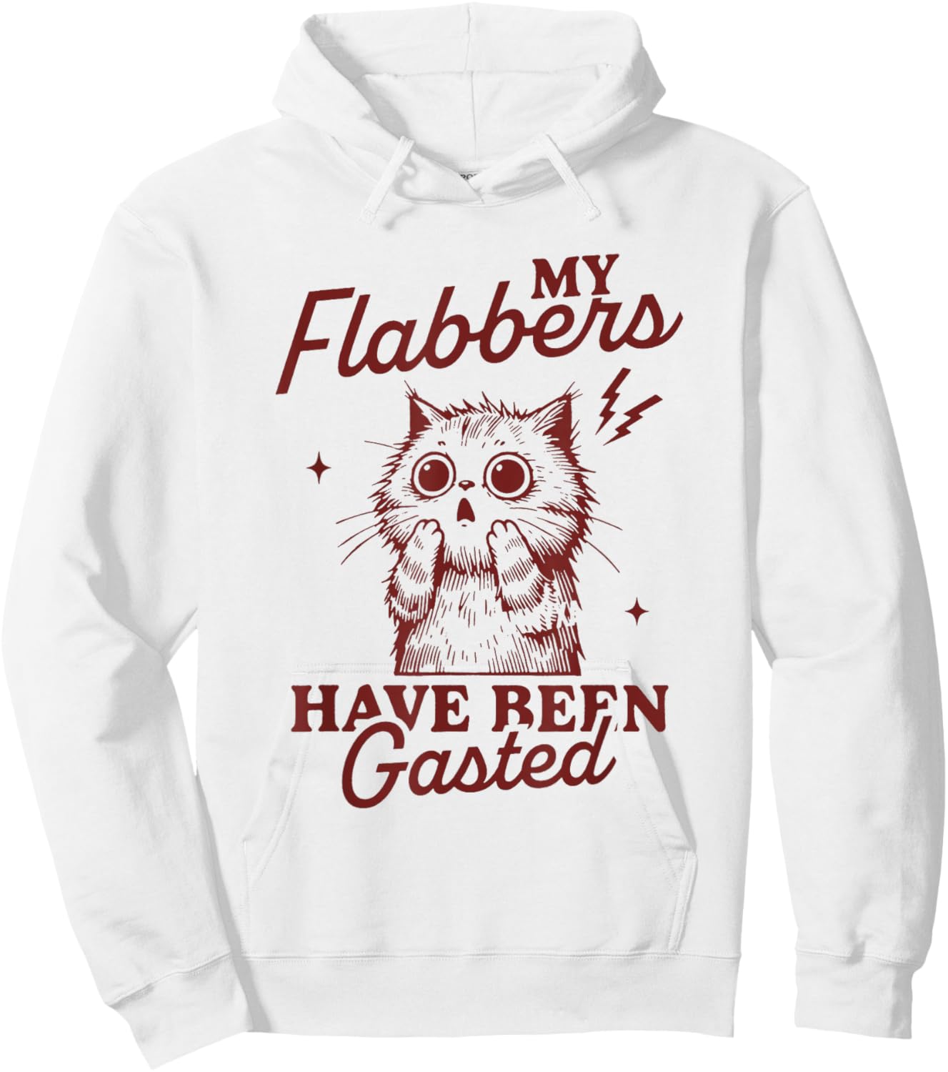 My Flabbers Have Been Gasted Cute Cat Women Hoodie - Hoodie | White