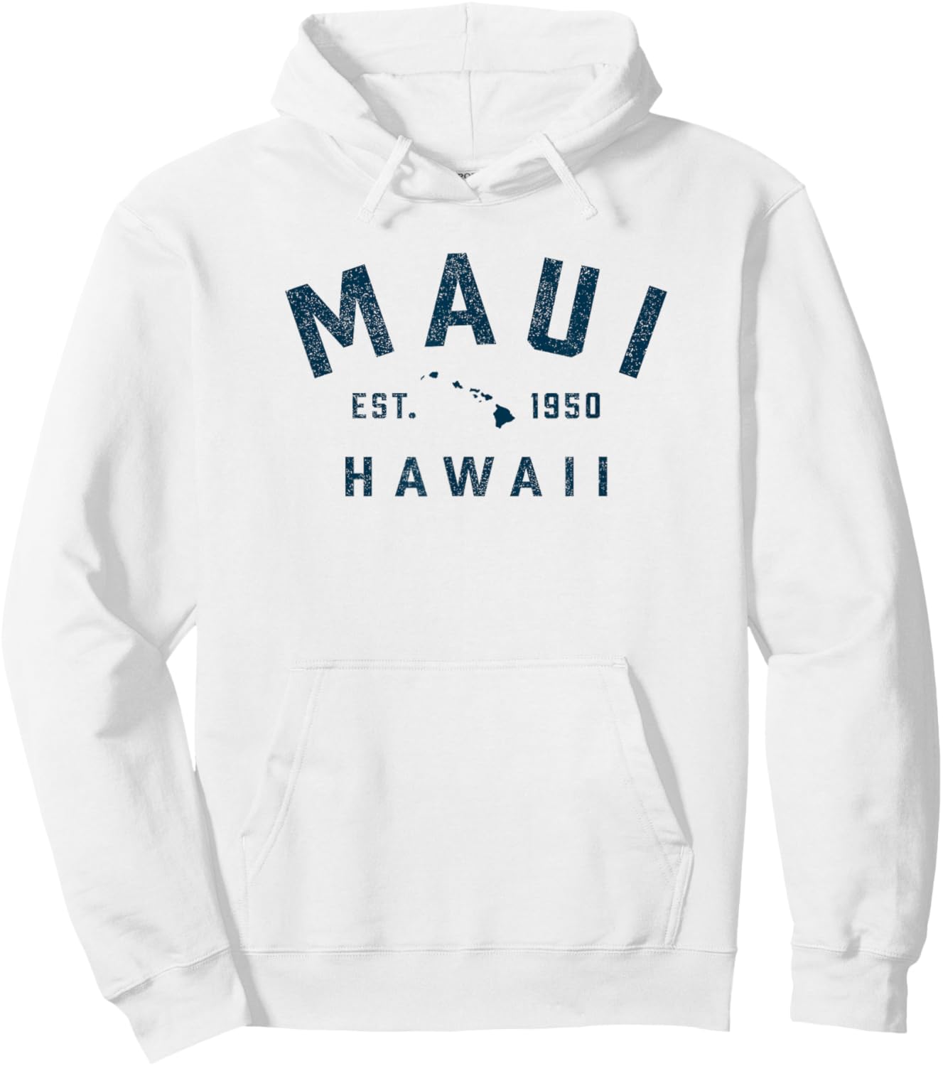 Vintage Maui Hawaii Souvenir Retro Preppy Throwback Hawaiian Hoodie - Hoodie | White