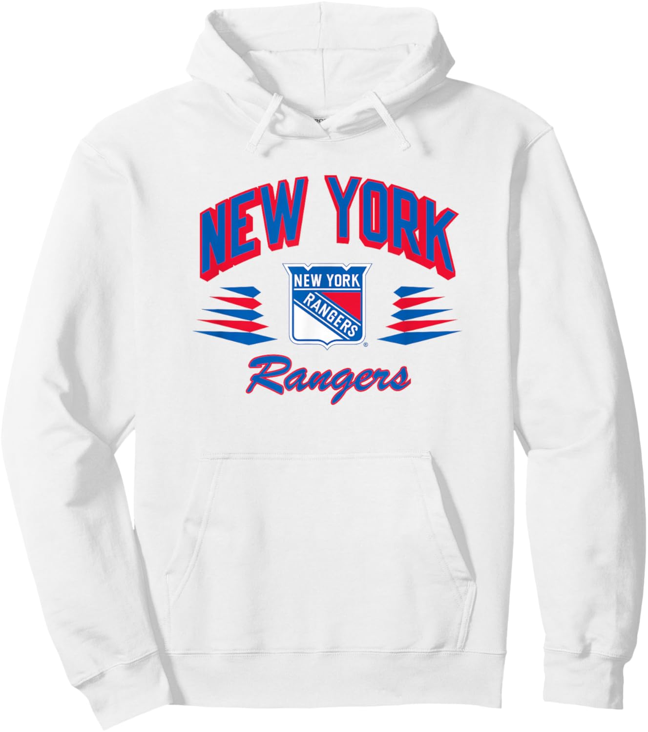 New York Rangers Retro Diamond Gray Officially Licensed Hoodie - Hoodie | White