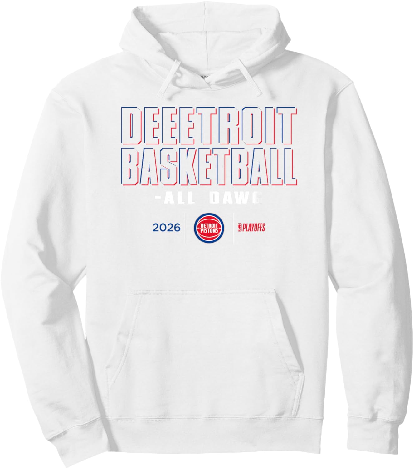 NBA 2026 Playoffs Mantra Pistons Shadow Realm Hoodie - Hoodie | White