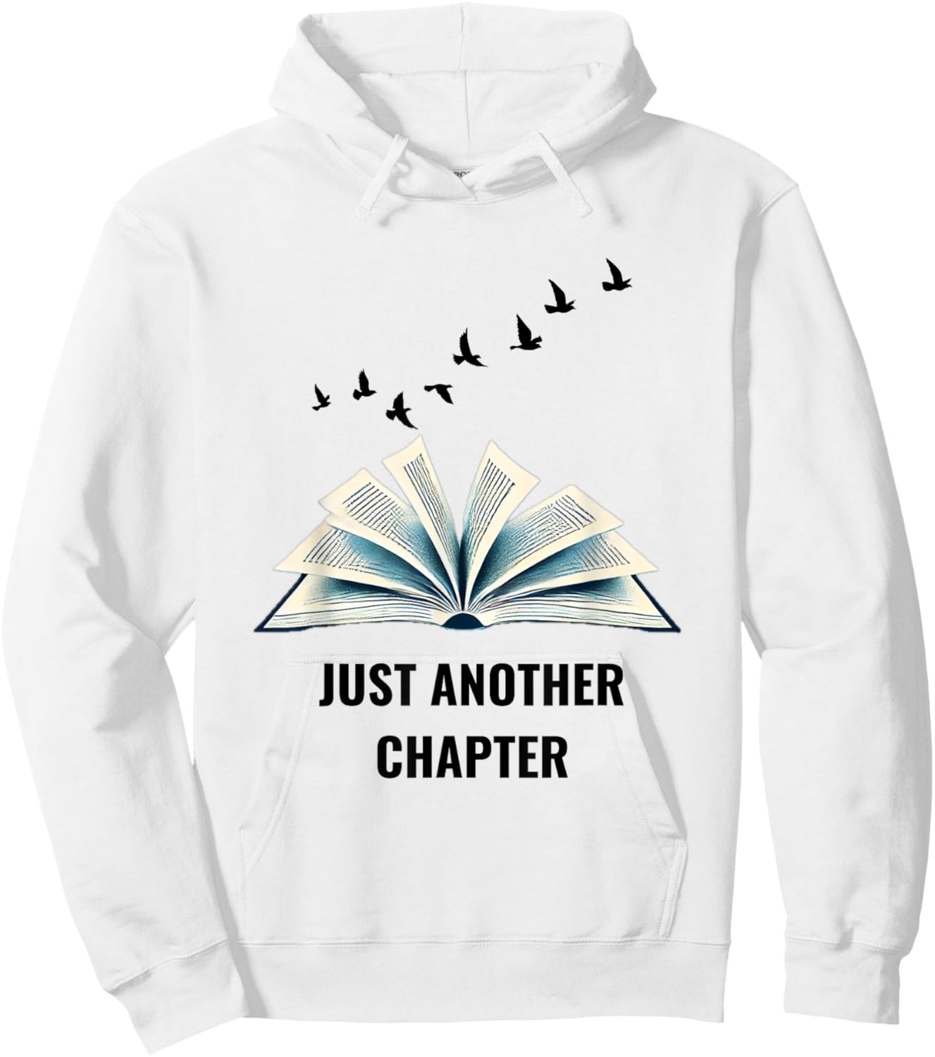 Floating Pages Book Lover Design - Just Another Chapter Hoodie - Hoodie | White