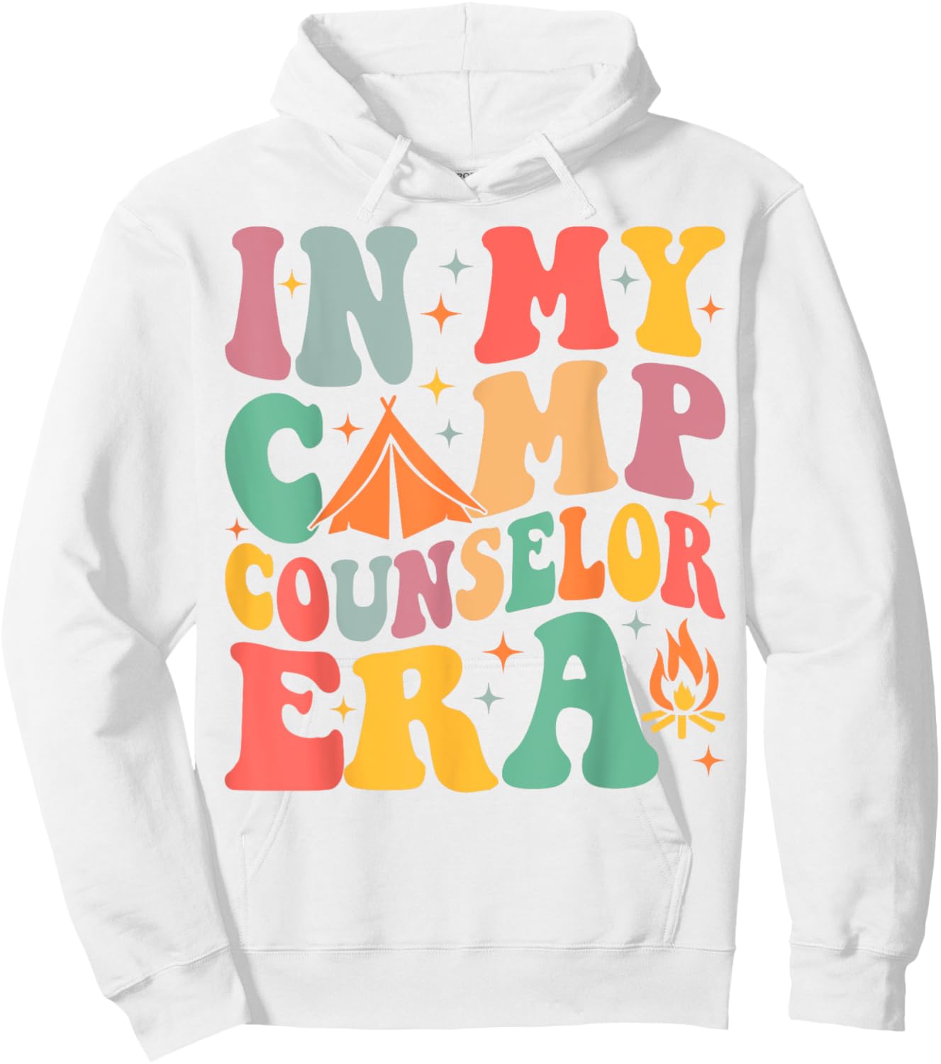 In My Camp Counselor Era Groovy Summer Camp Counselor Hoodie - Hoodie | White