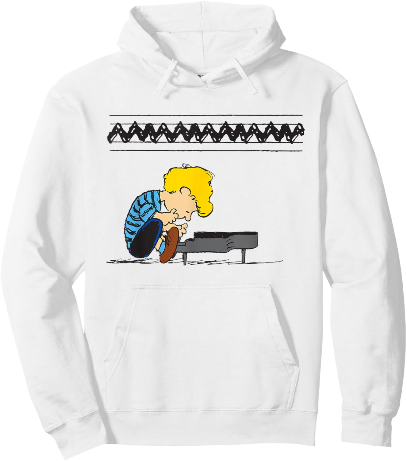 Peanuts Schroeder At The Piano Hoodie - Hoodie | White