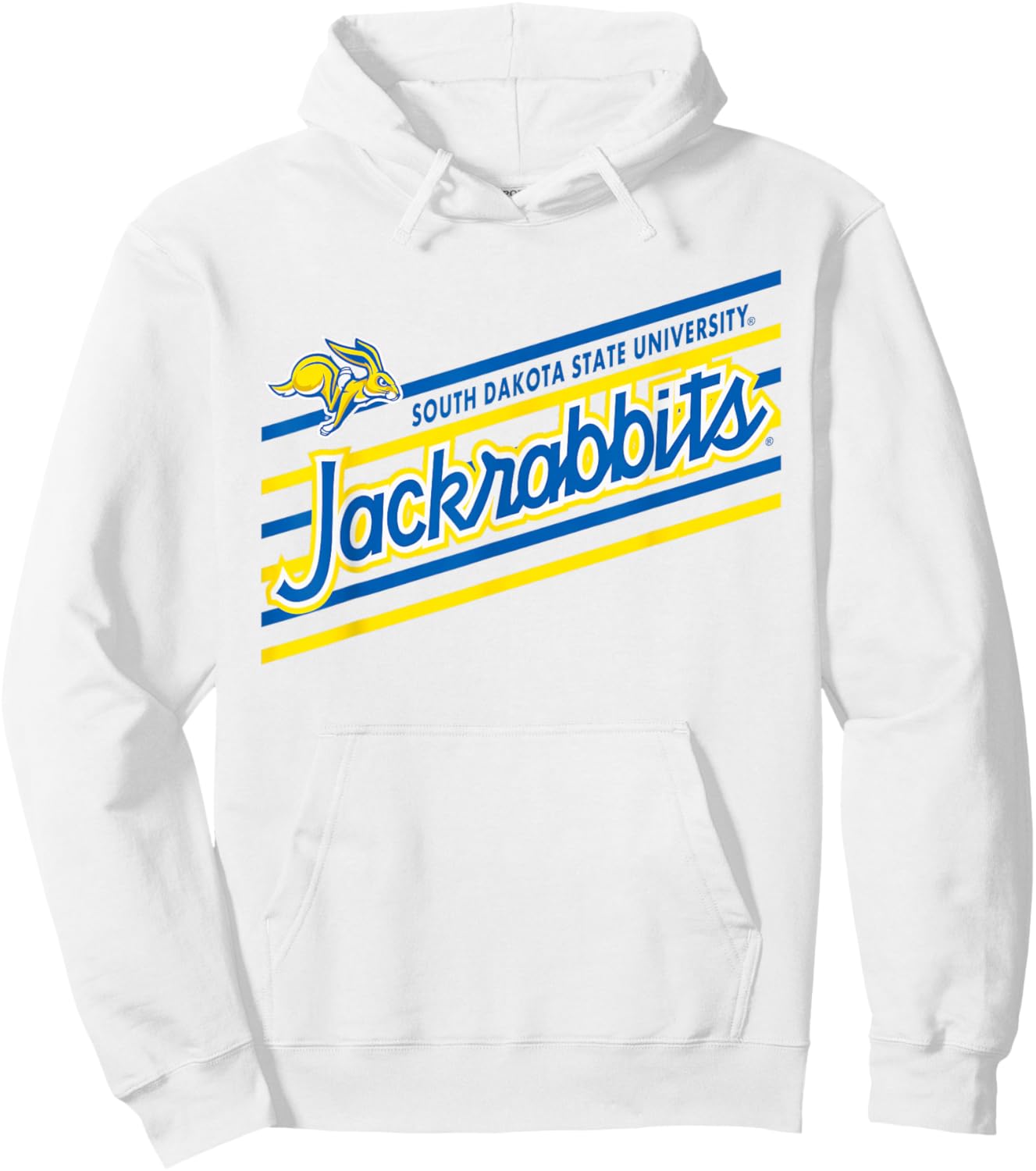 South Dakota State Jackrabbits Retro Performer Gray Hoodie - Hoodie | White