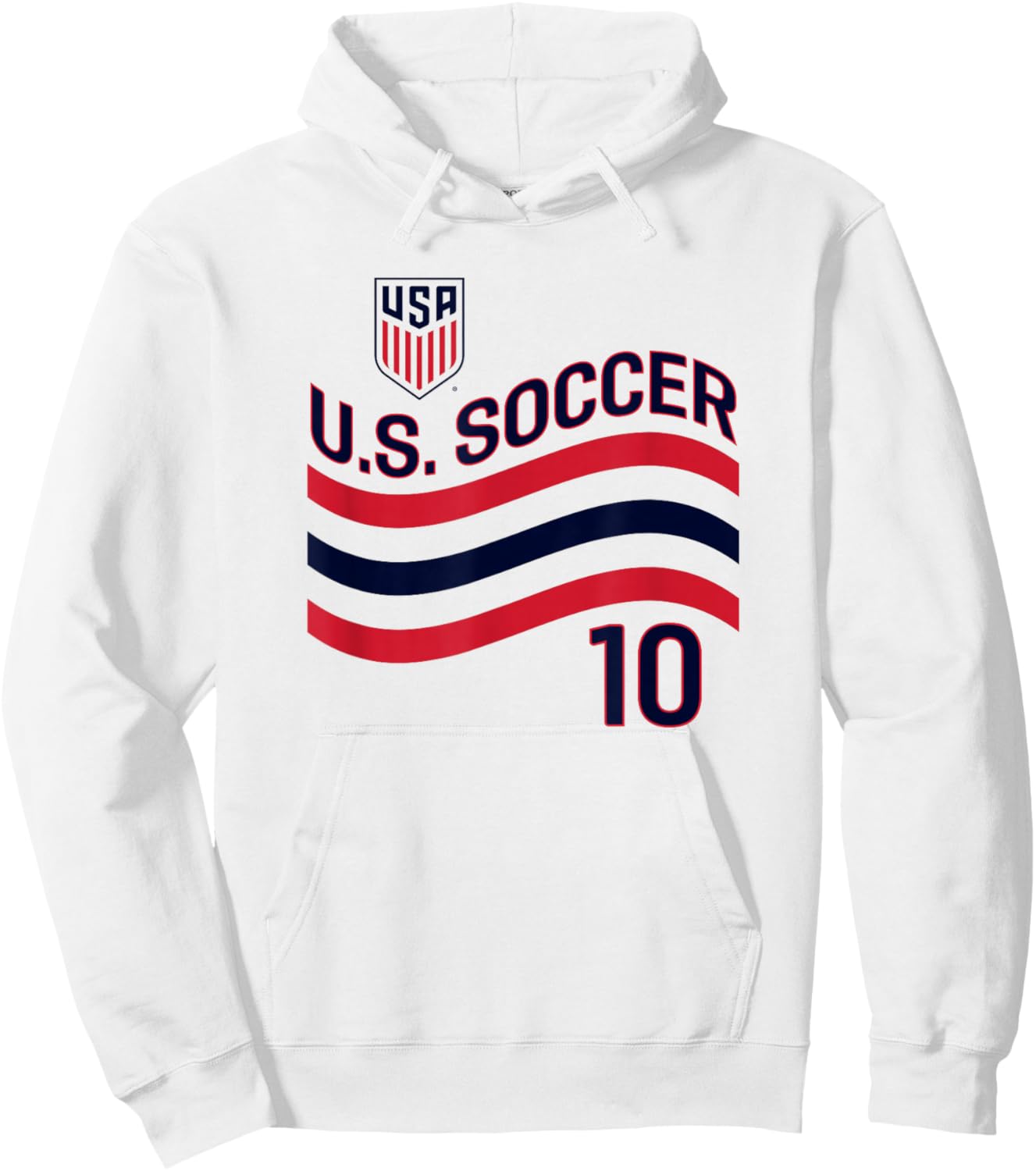 Christian Pulisic 10 White USMNT Officially Licensed Hoodie - Hoodie | White