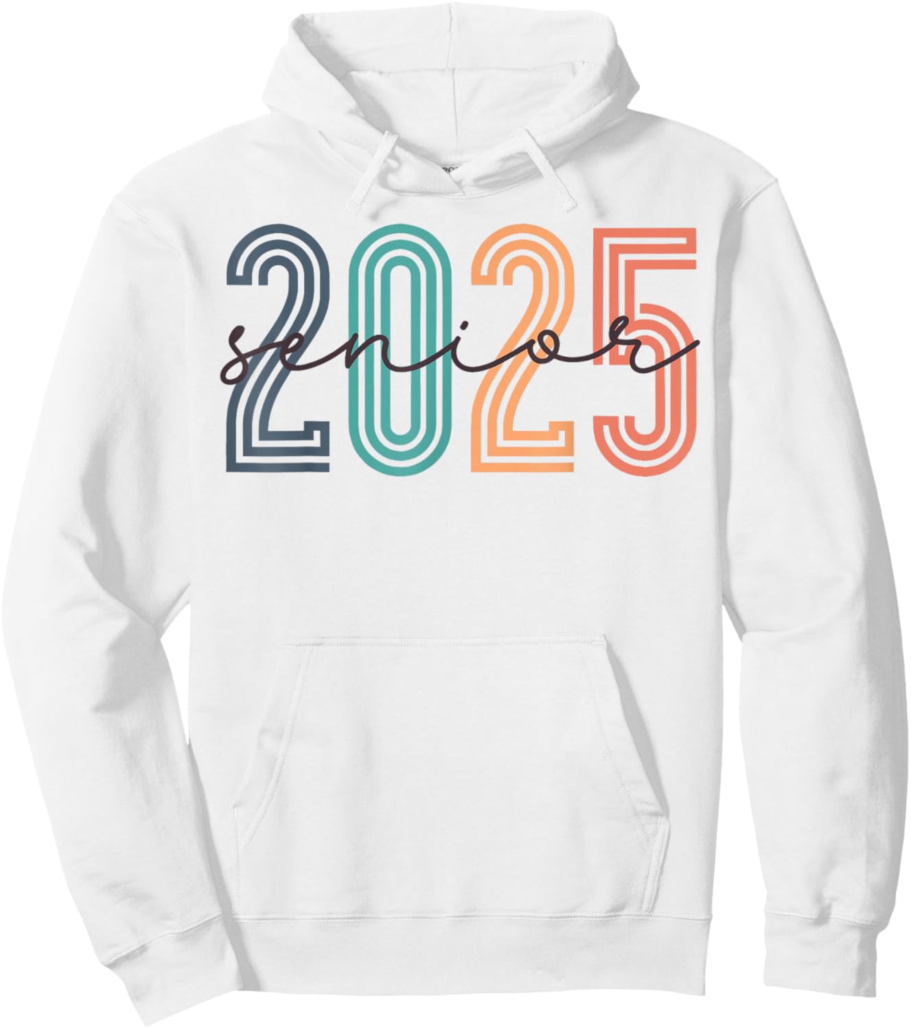 Senior 2025 Class Of 2025 Back To School Retro Graduation Hoodie - Hoodie | White