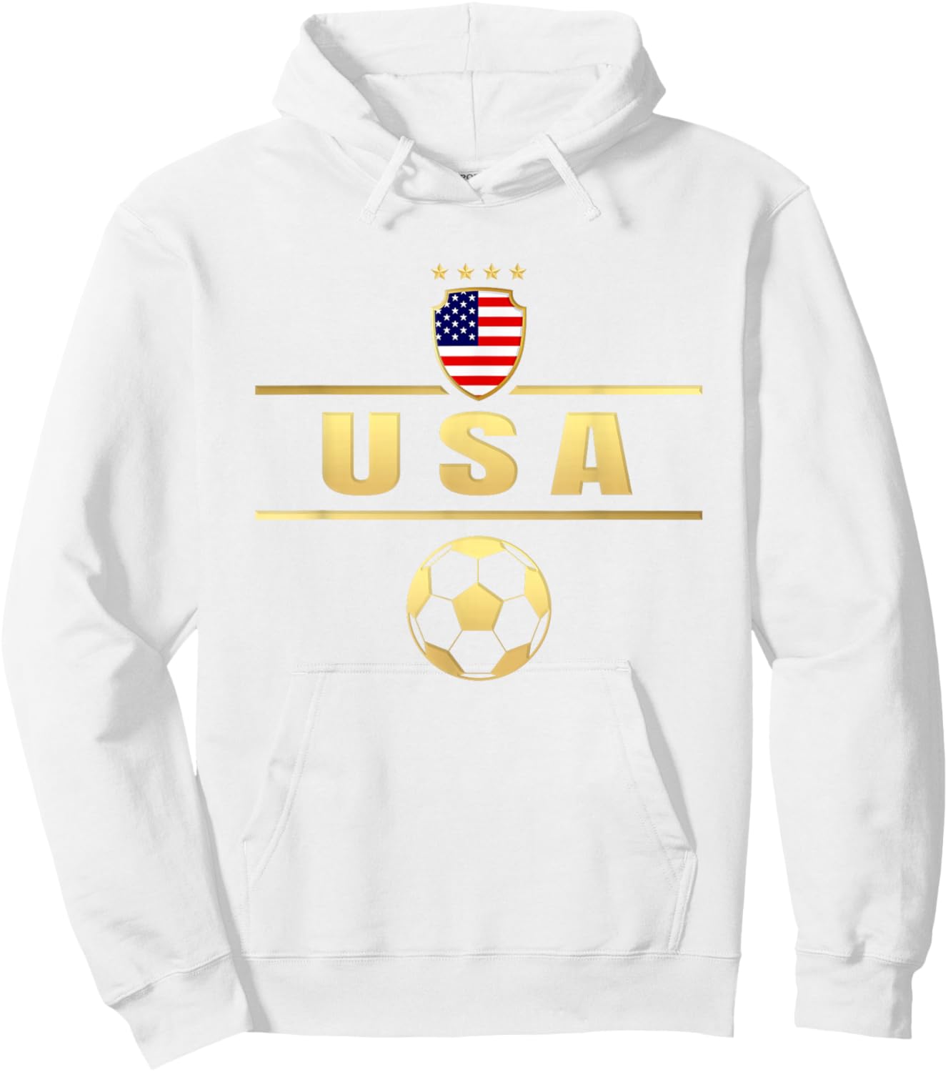 American Flag Soccer Shirt Women's Soccer Girls Soccer Hoodie - Hoodie | White