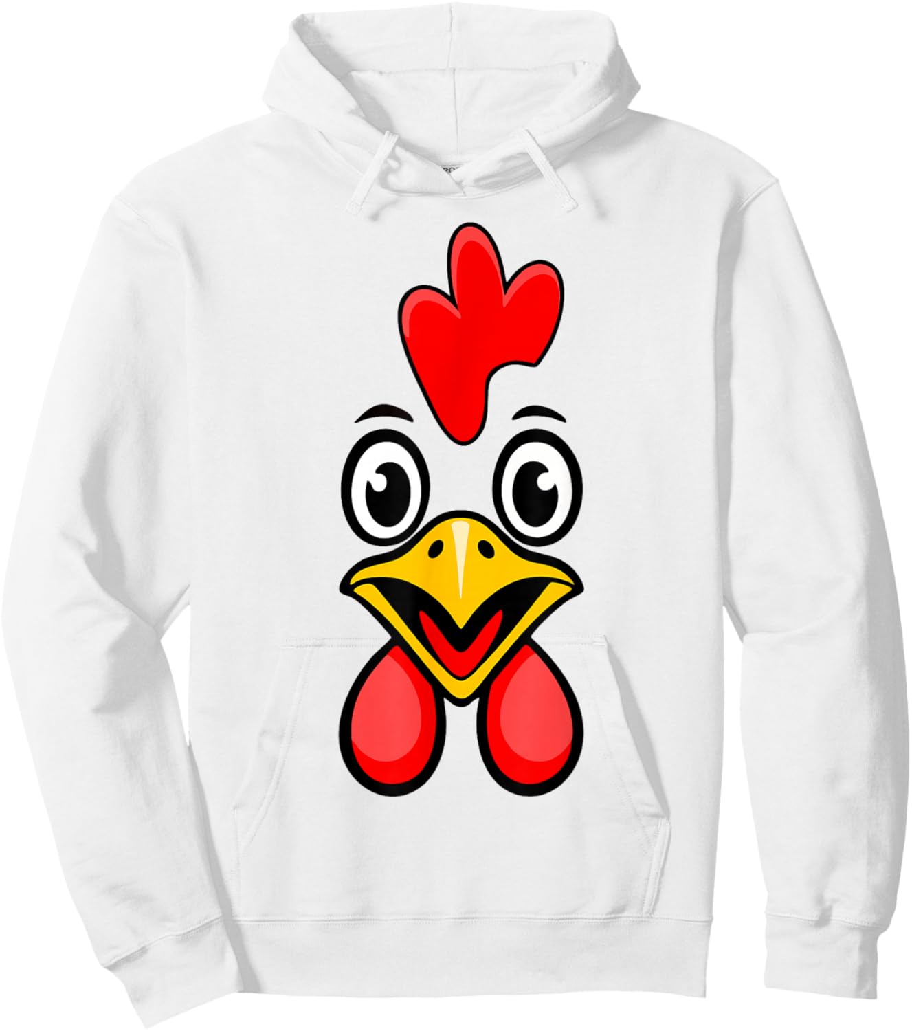 Chicken Shirt Adult Kids Men Women Chicken Face T Shirt Hoodie - Hoodie | White