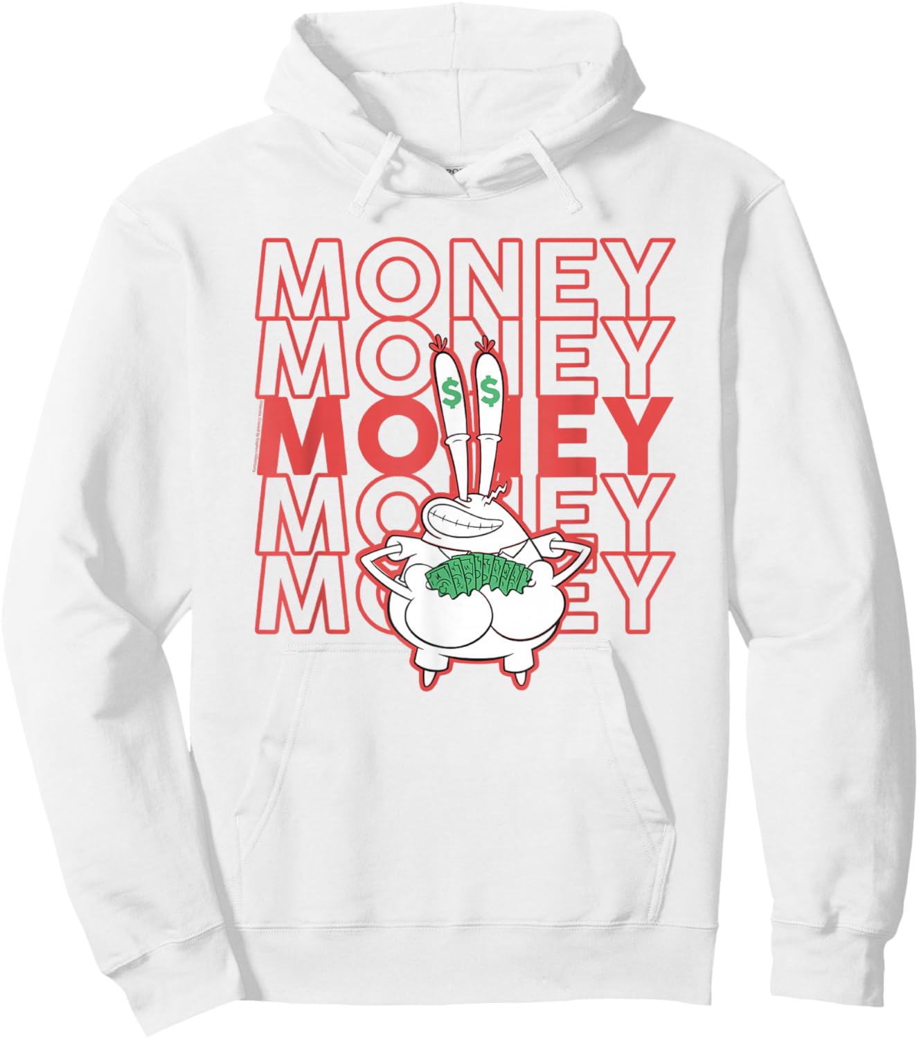 Spongebob Squarepants Mr. Krabs Money Stack Hoodie - Hoodie | White
