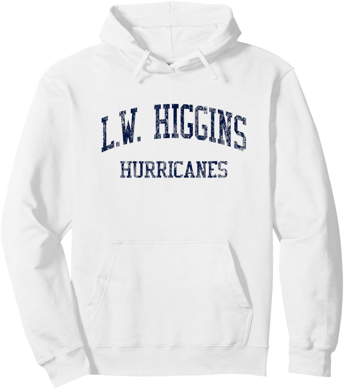 L.W. Higgins High School HS Marrero LA Vintage Sports Hoodie - Hoodie | White