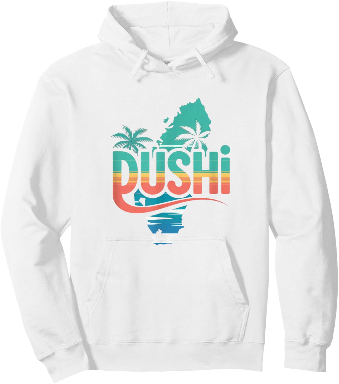 Dushi Aruba Tropical Vibes Design Hoodie - Hoodie | White