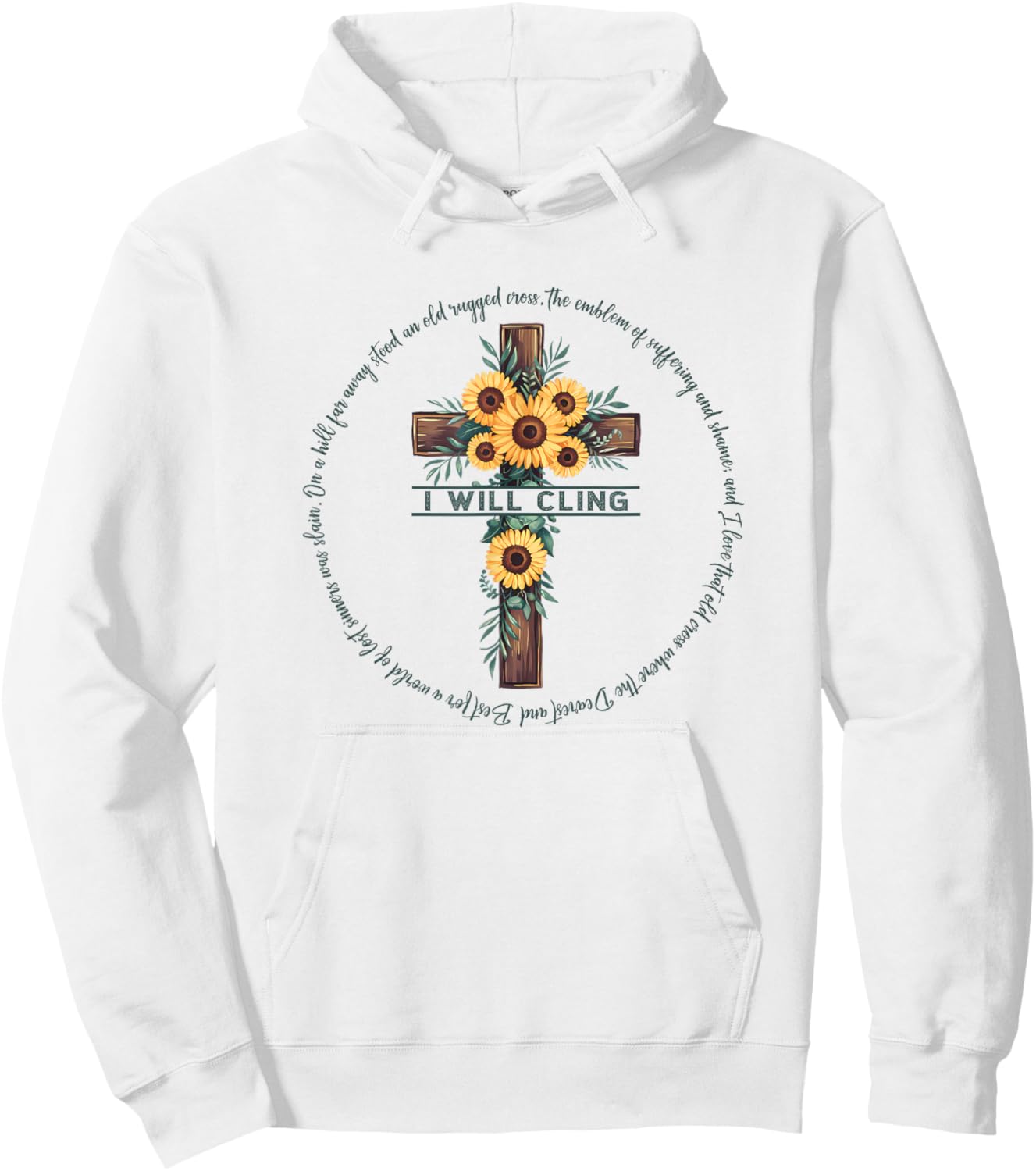The Old Rugged Cross Christian Gift Hoodie - Hoodie | White