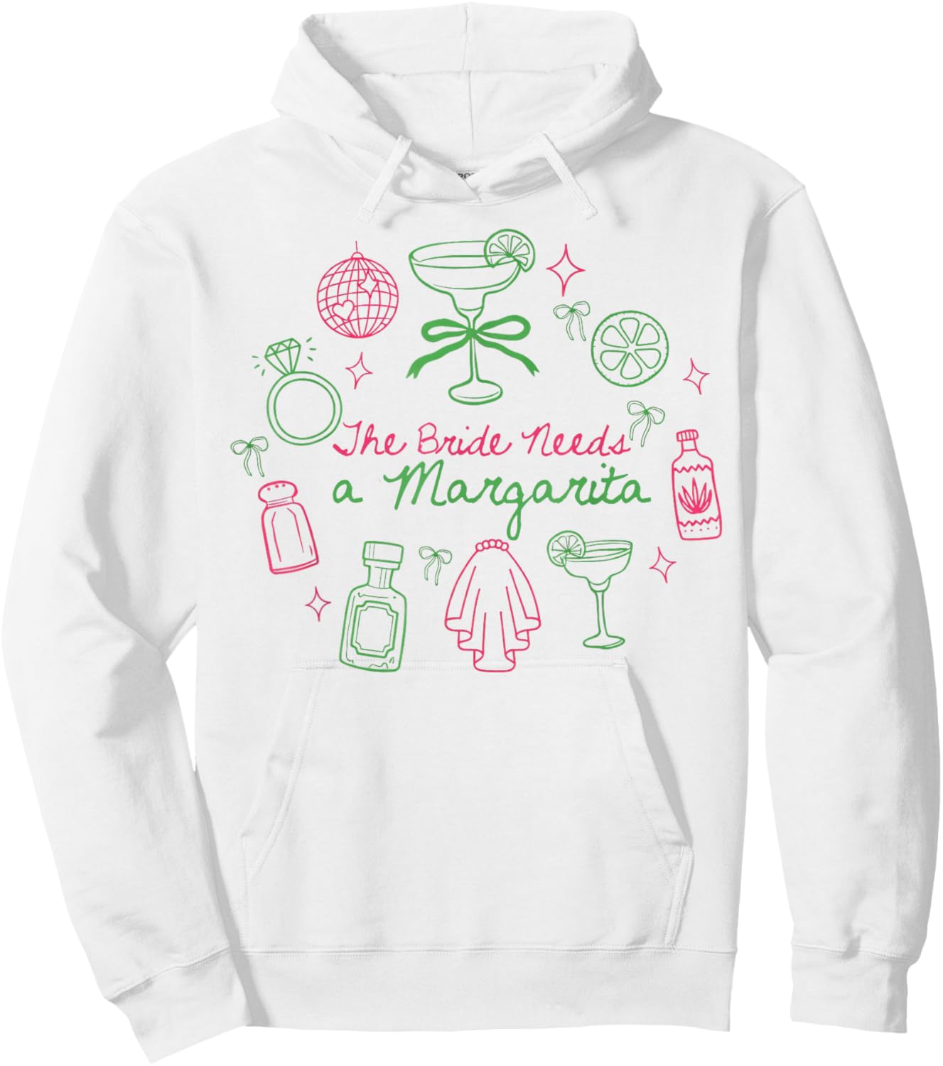 The Bride Needs A Margarita Cute Cocktail Bachelorette Party Hoodie - Hoodie | White